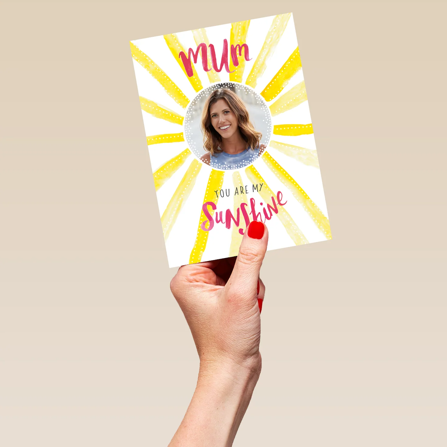 Personalised Sunshine Mother's Day Photo Upload Card For Mum - Image 5