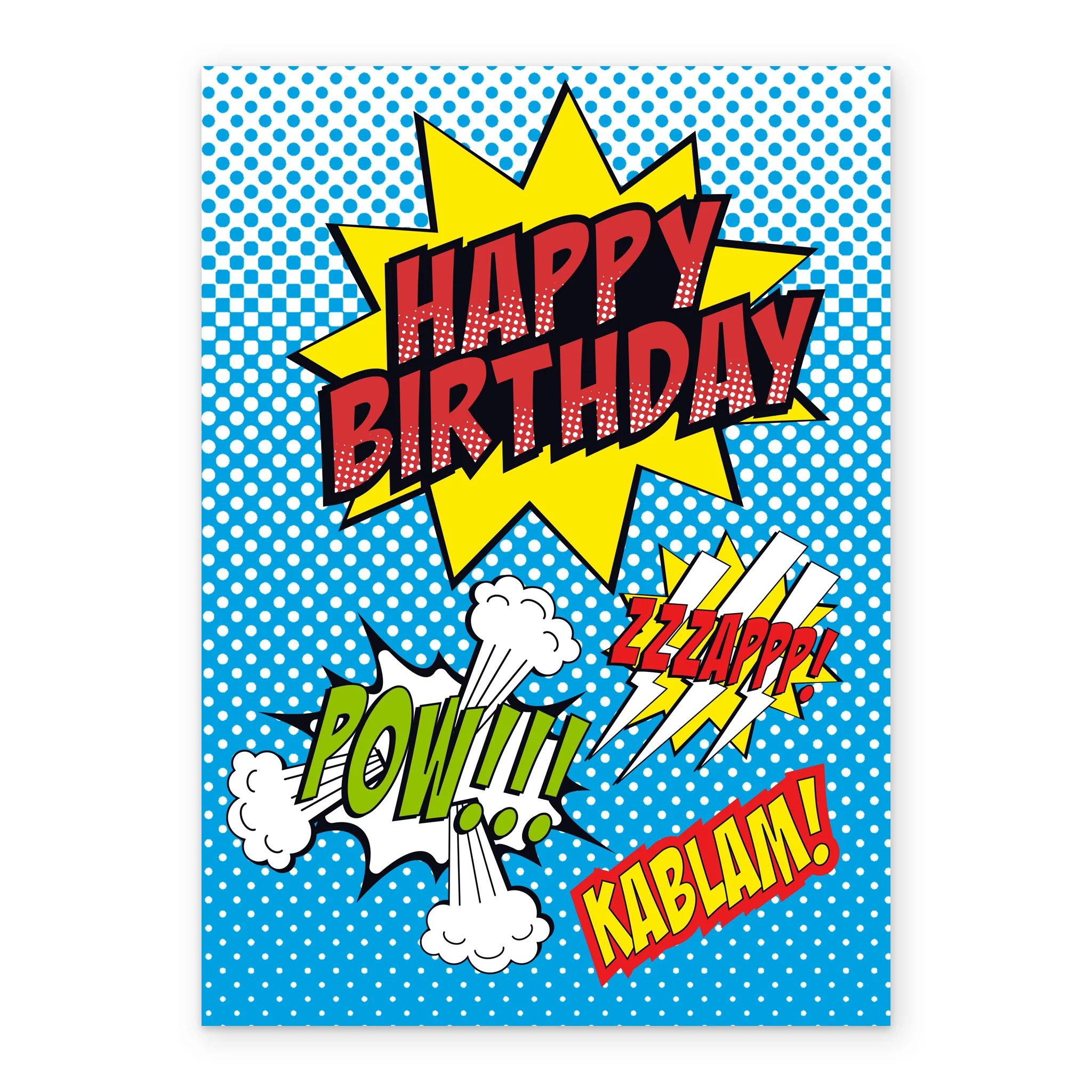Personalised Super Hero Comic Birthday Card - Image 2