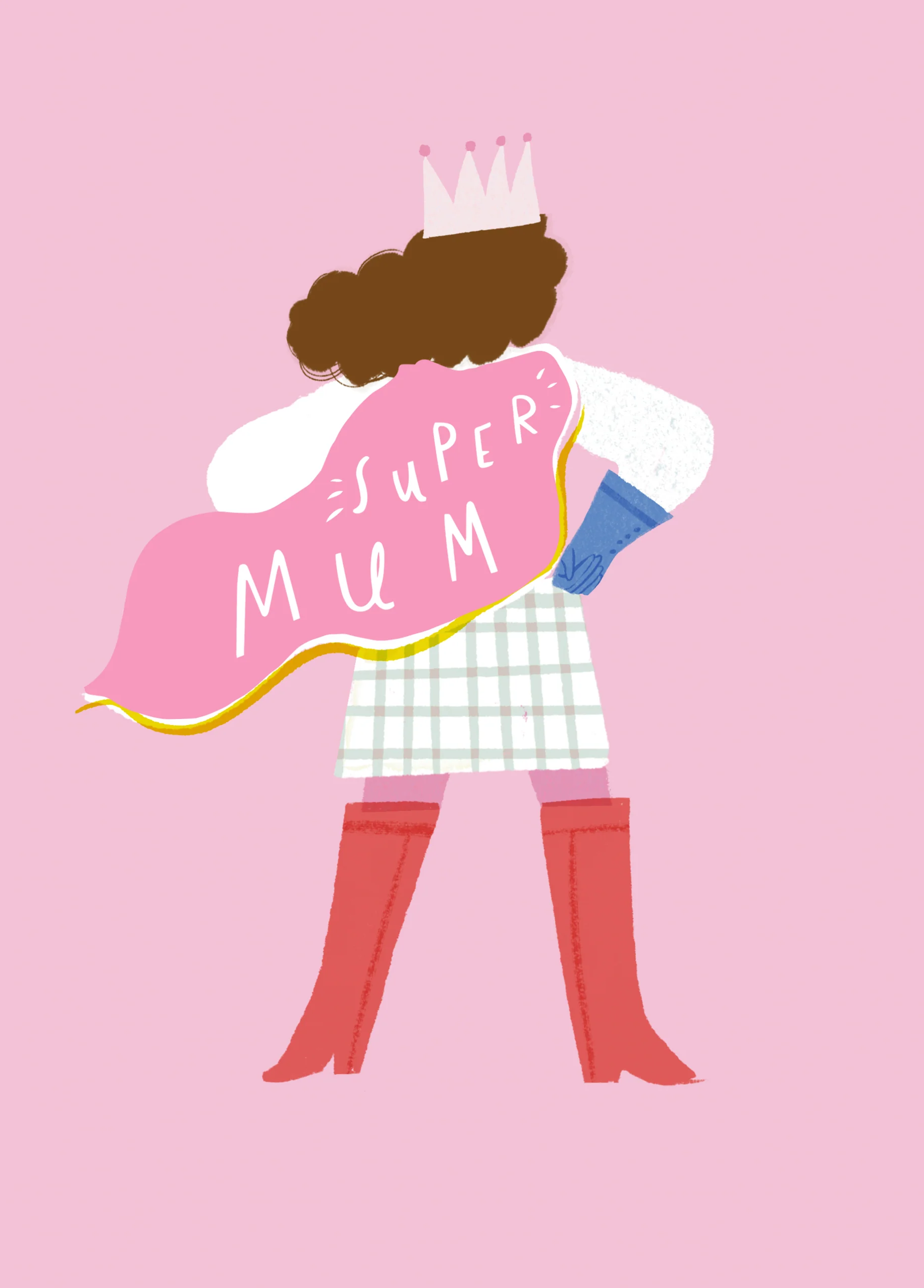 Personalised Super Mum Cape & Crown Mother's Day Card