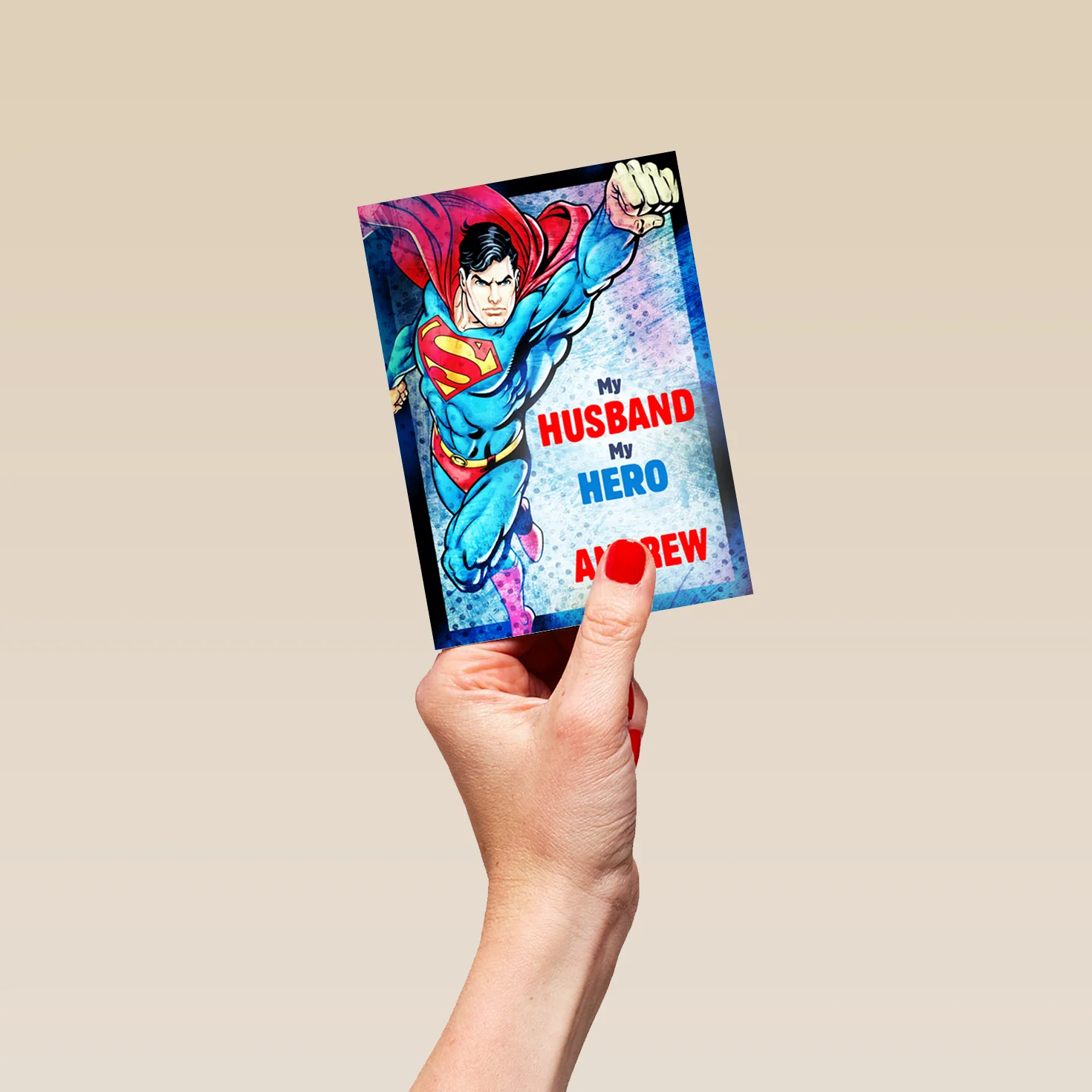 Personalised Superman Husband DC Comics Birthday Card - Image 4