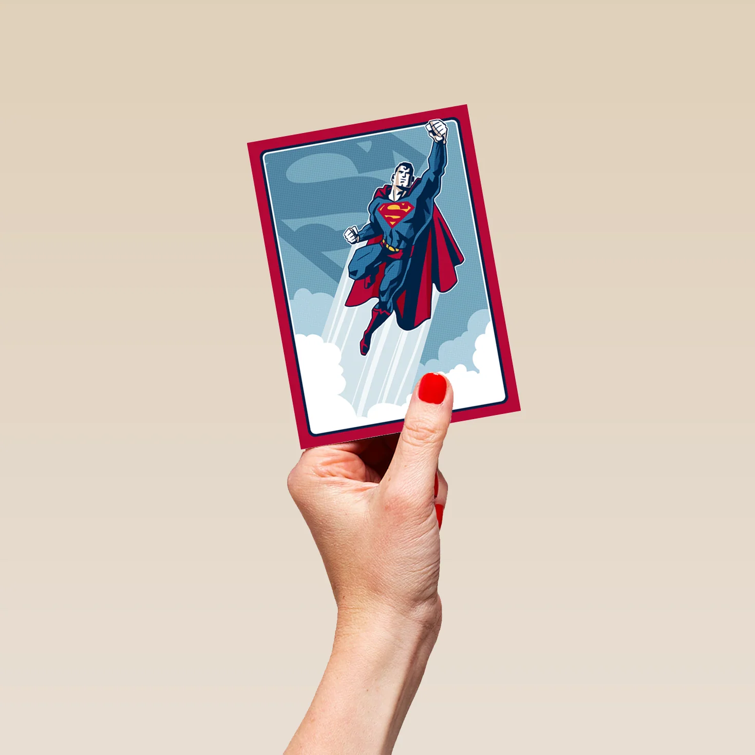 Personalised Superman 'Real Hero' Illustrated Birthday Card - Image 4