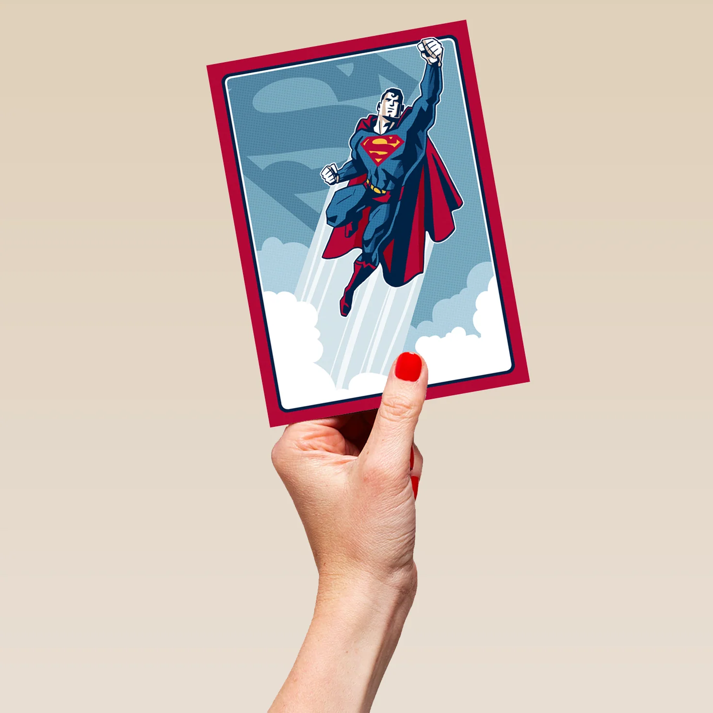 Personalised Superman 'Real Hero' Illustrated Birthday Card - Image 5