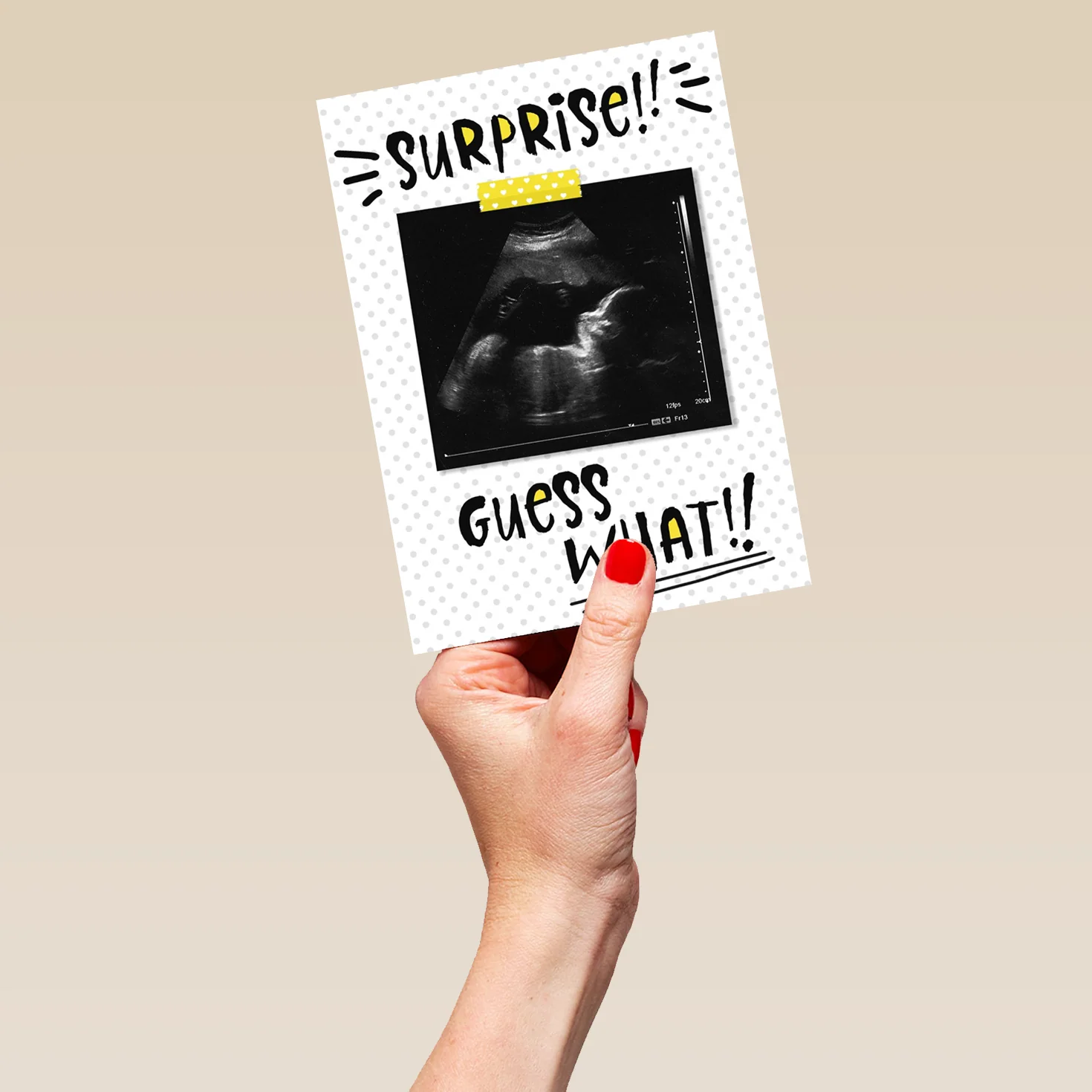 Personalised Surprise Guess What!? Pregnancy Photo Card - Image 5