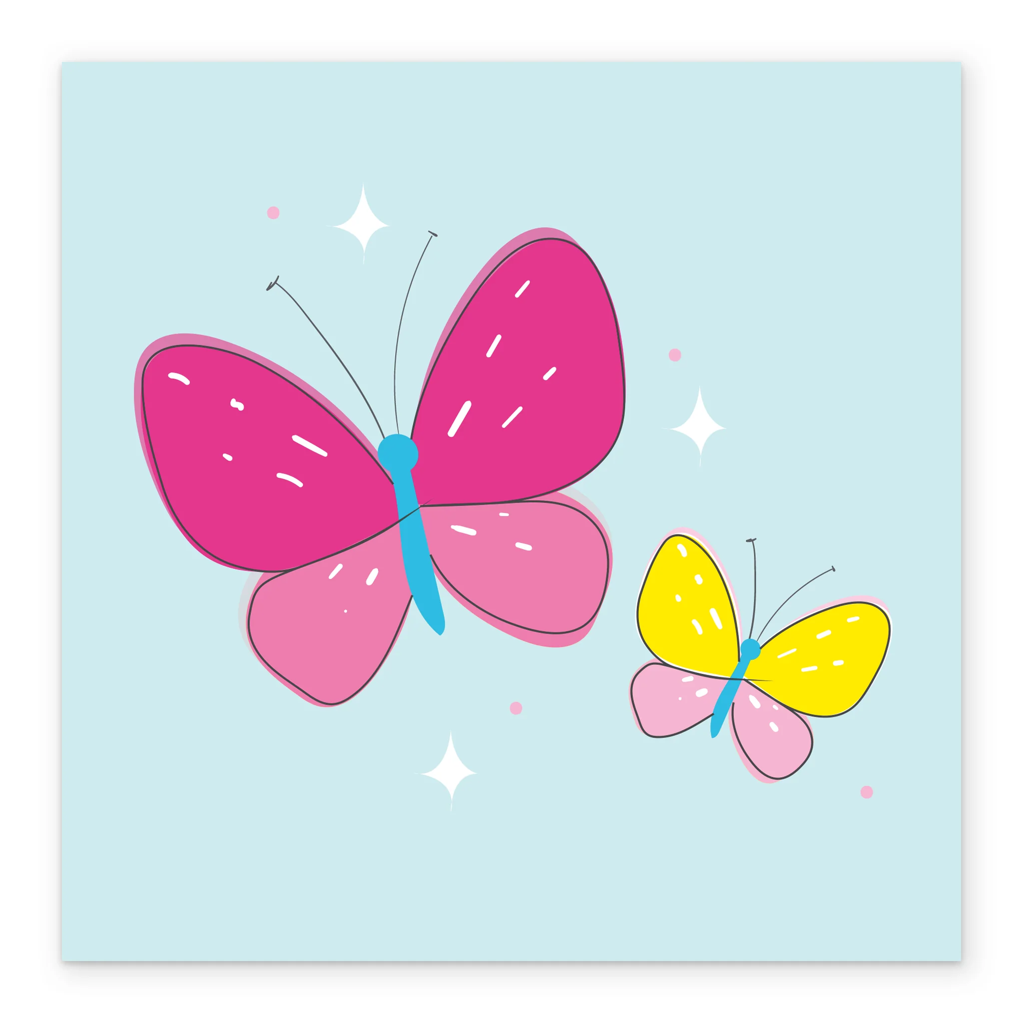 Personalised Sweet Butterflies Blue Birthday Card for Her - Image 2
