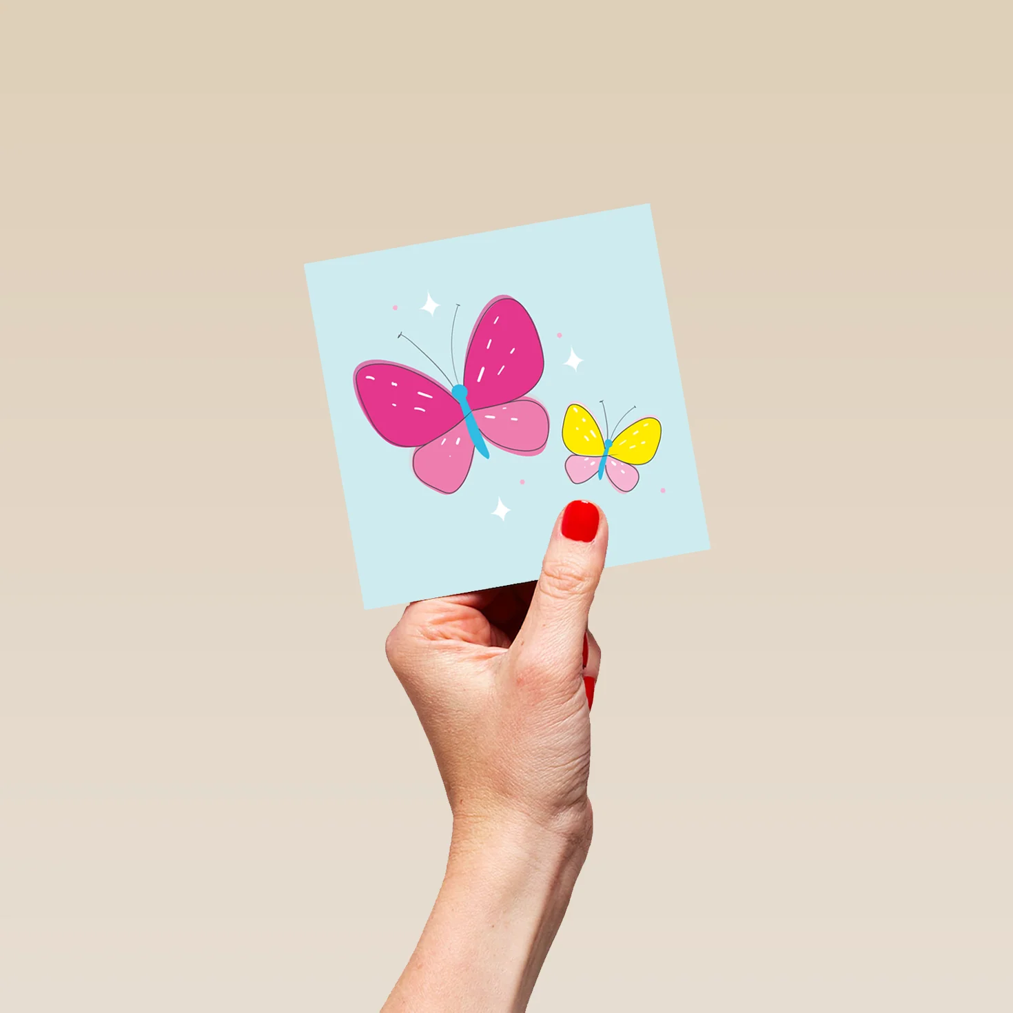 Personalised Sweet Butterflies Blue Birthday Card for Her - Image 4