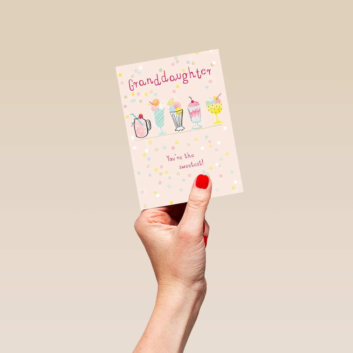 Personalised Sweet Sundae Granddaughter Birthday Card - Image 4