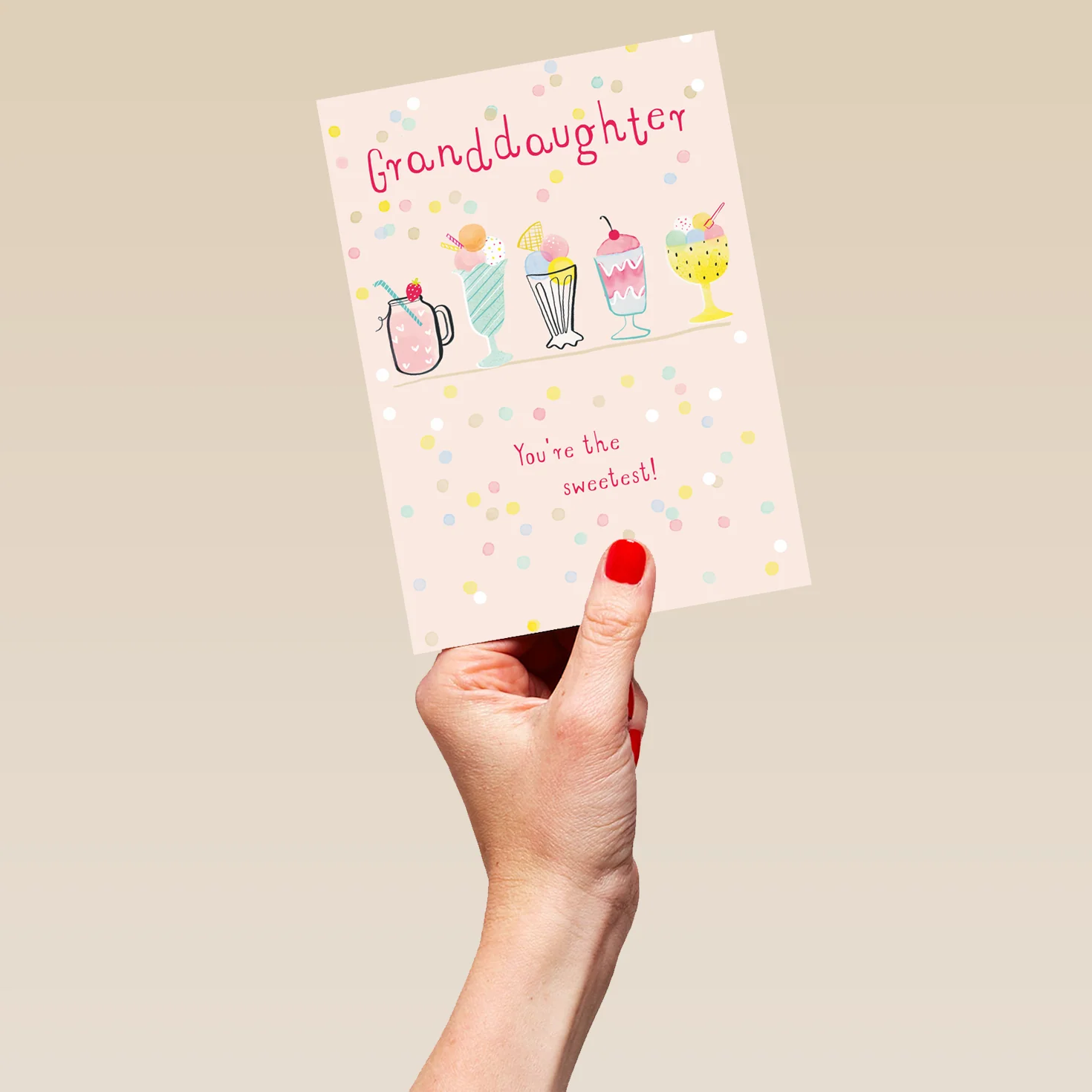 Personalised Sweet Sundae Granddaughter Birthday Card - Image 5