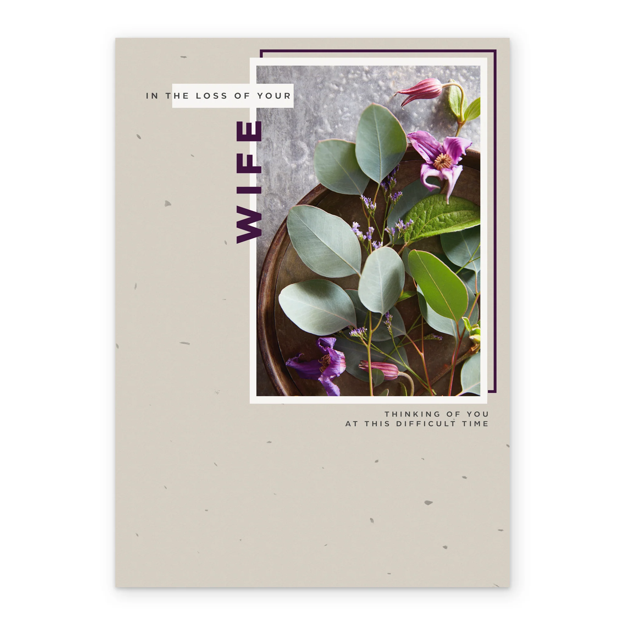 Personalised Sympathy Card for Loss of Wife - Image 2