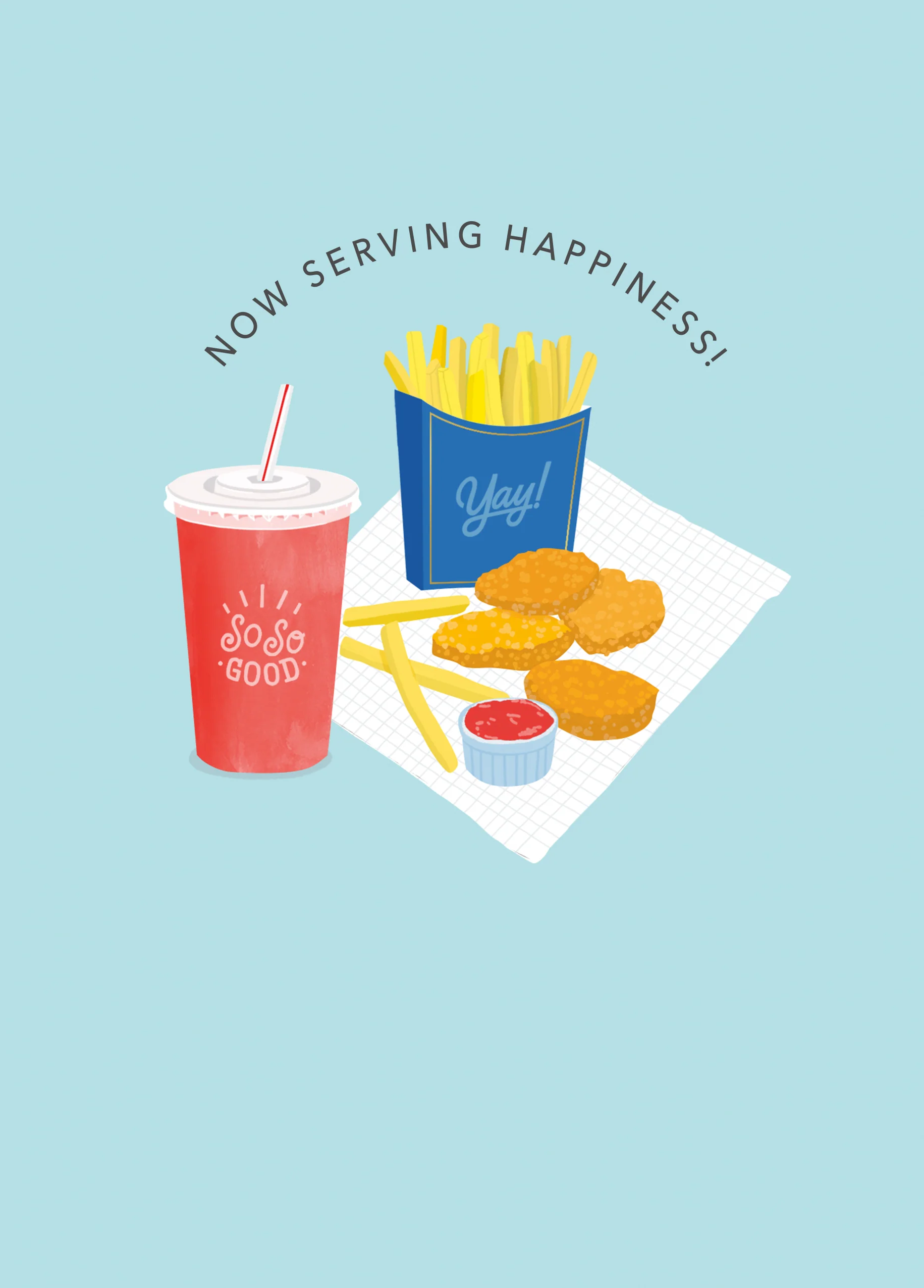 Personalised Take-Out Nuggets Design Birthday Card