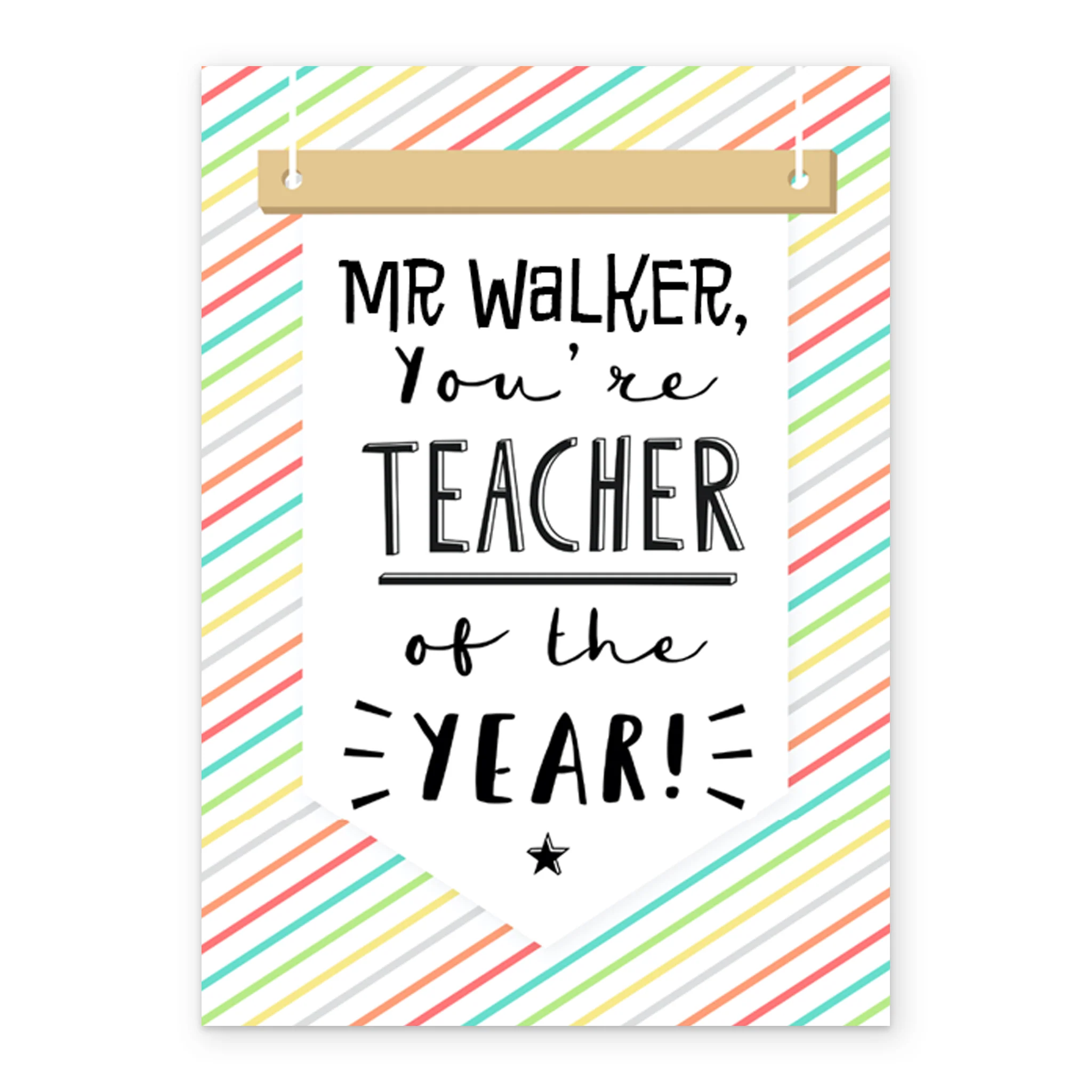 Personalised Teacher Of The Year Card - Image 2