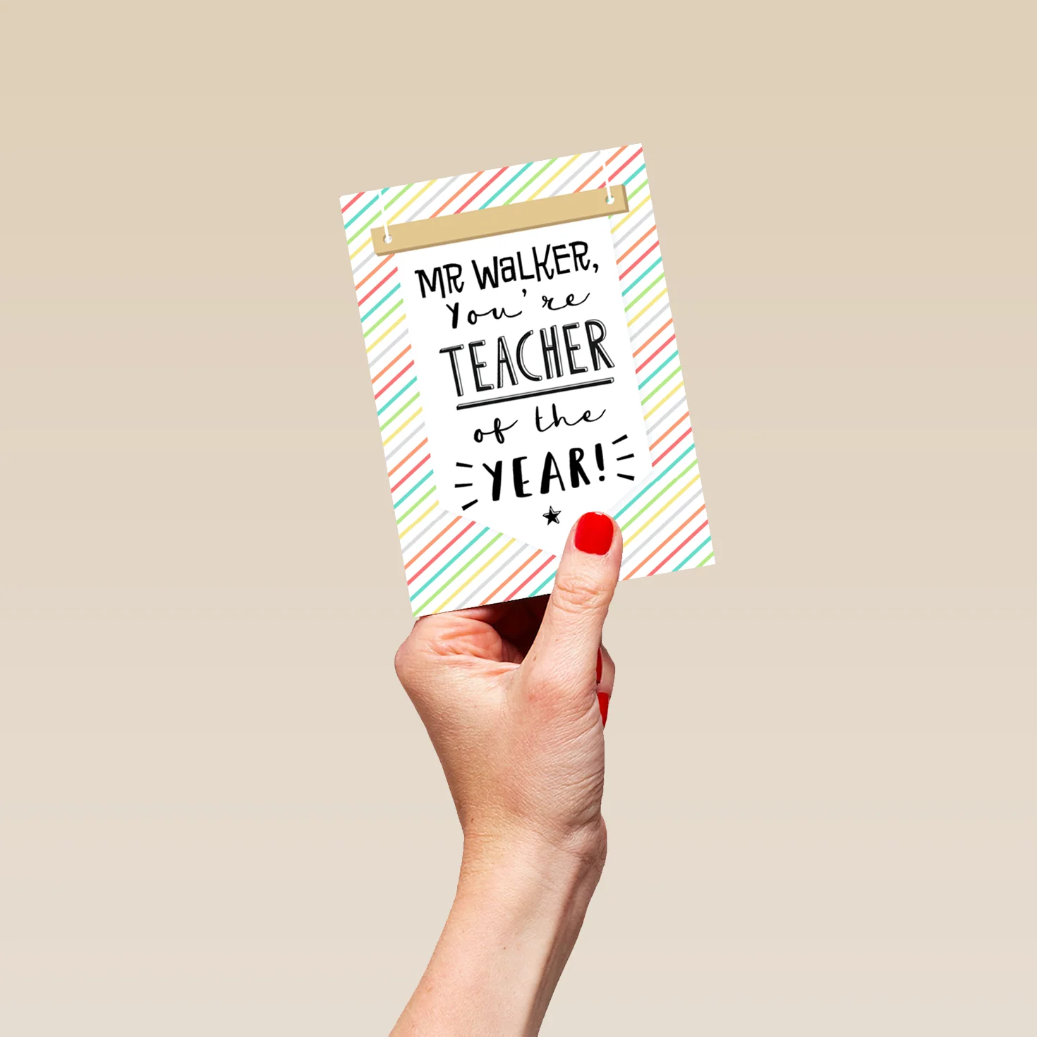 Personalised Teacher Of The Year Card - Image 4