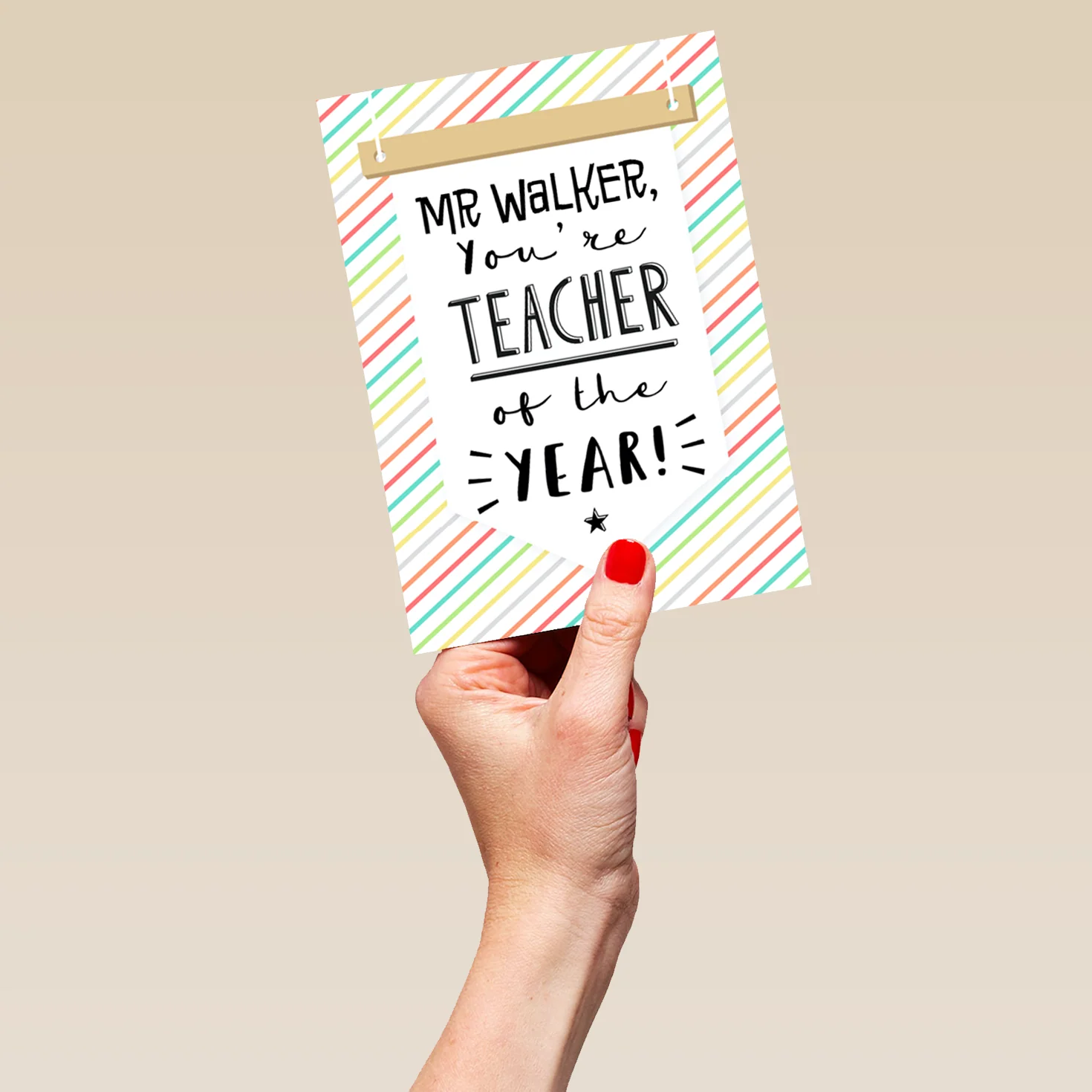 Personalised Teacher Of The Year Card - Image 5