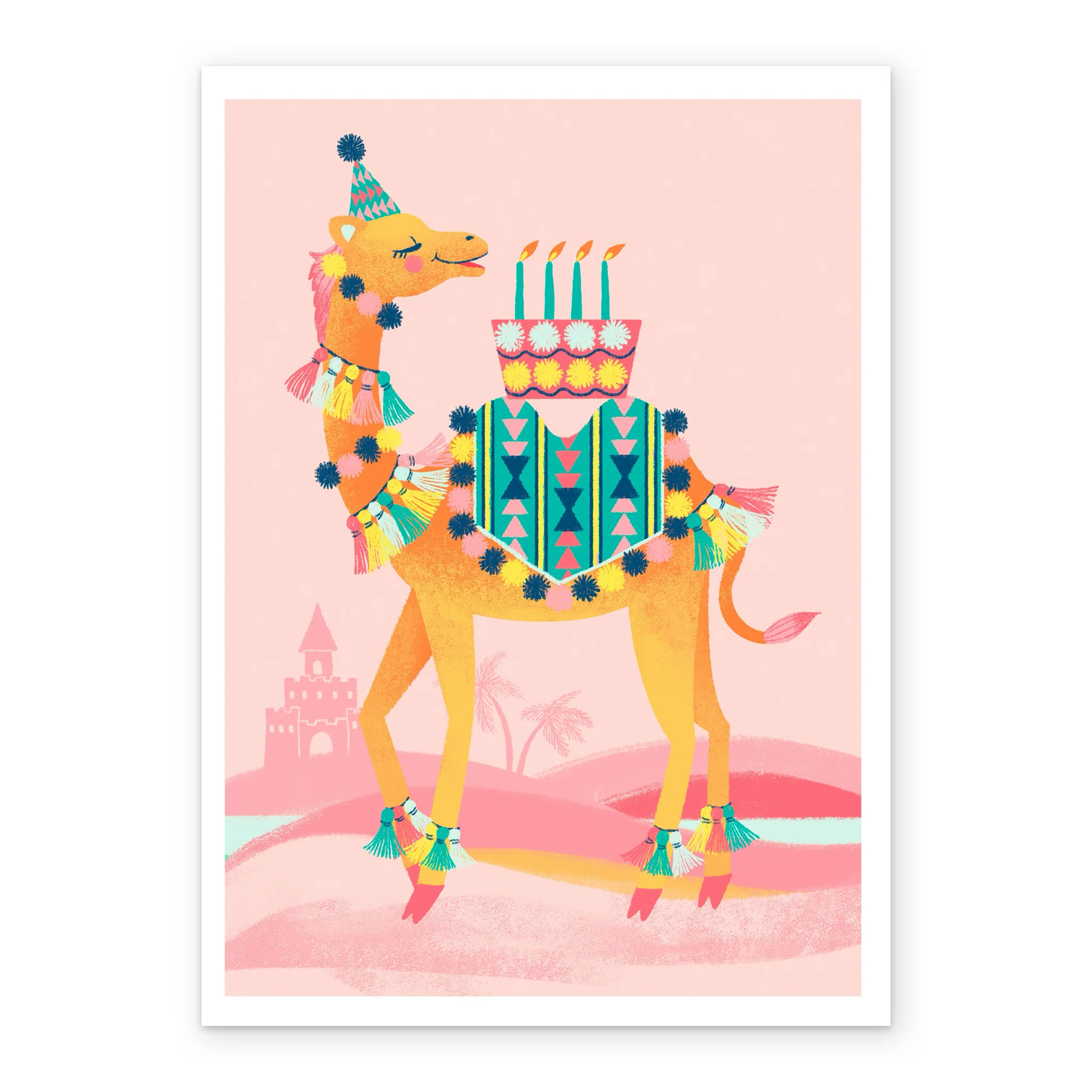 Personalised Teenage Girl Camel & Cake Card - Image 2