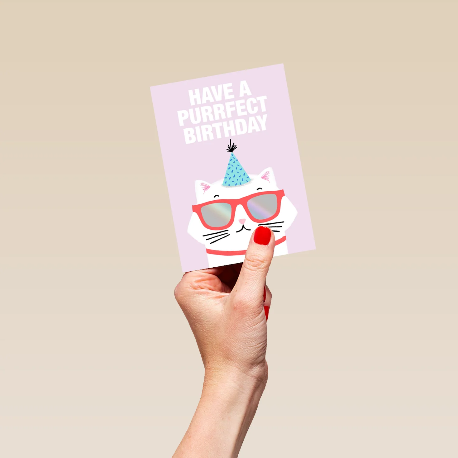 Personalised Teenage Girl Have A Purrfect Birthday Card - Image 4