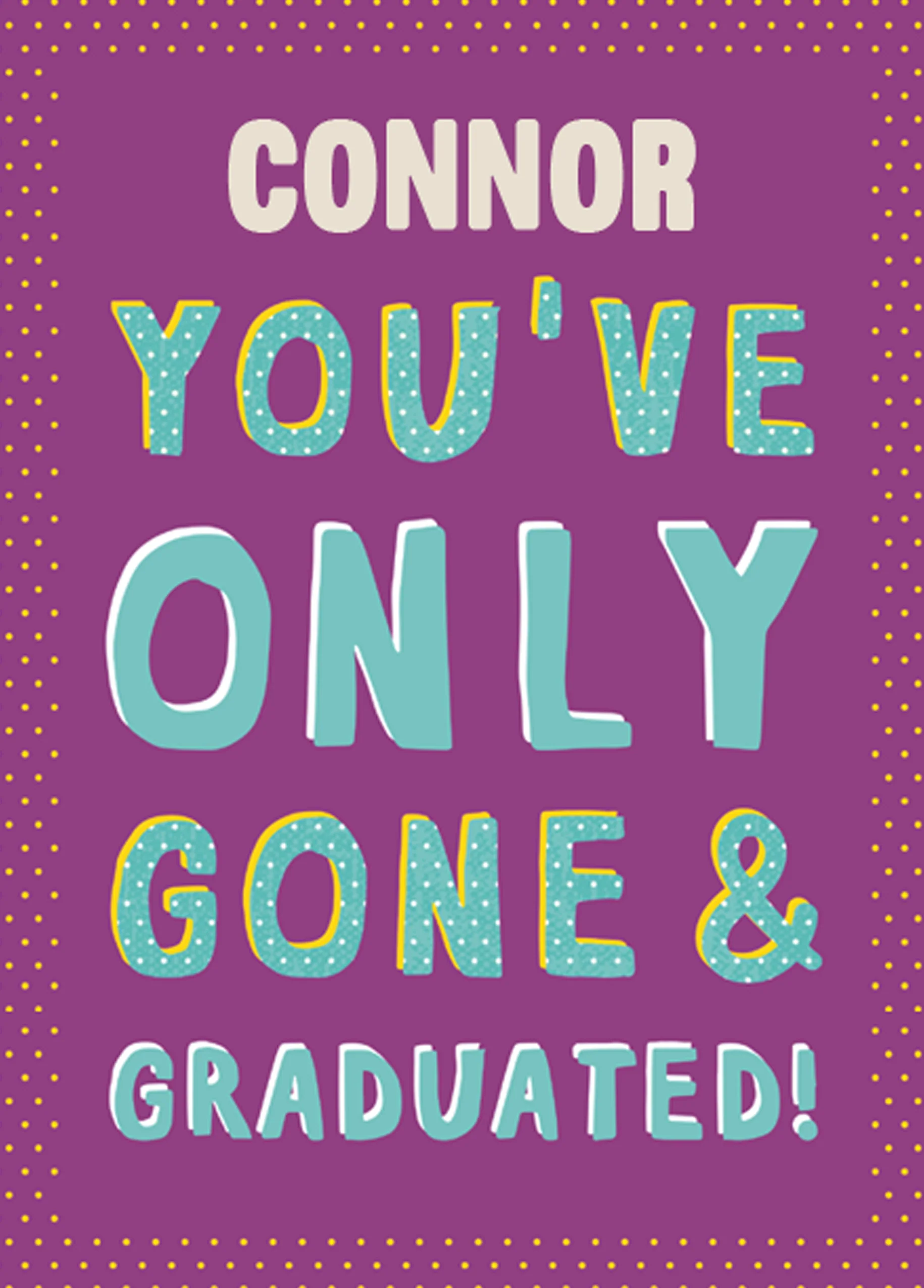 Personalised Text Graduation Card