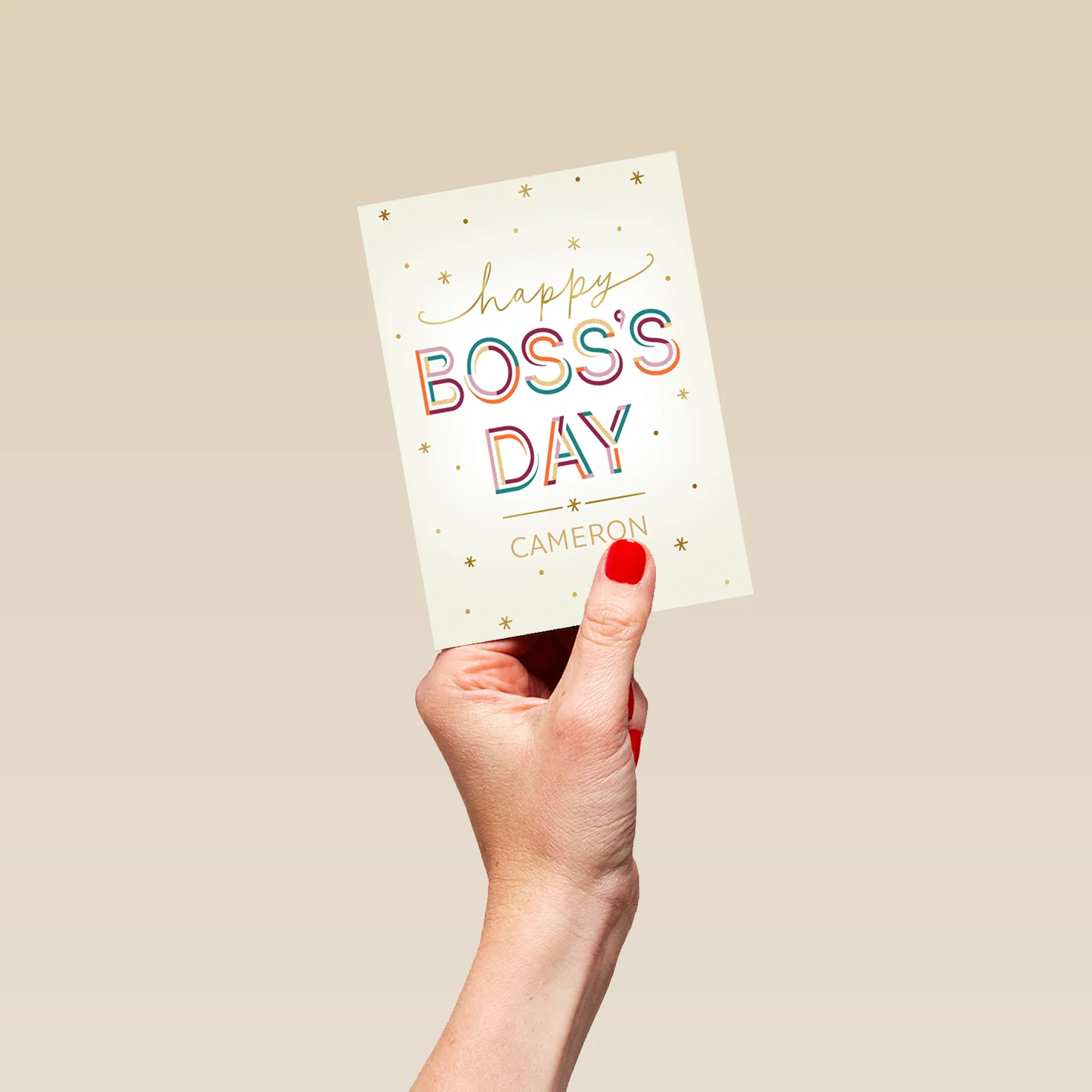 Personalised Text Led 'Happy Boss's Day' Card - Image 4