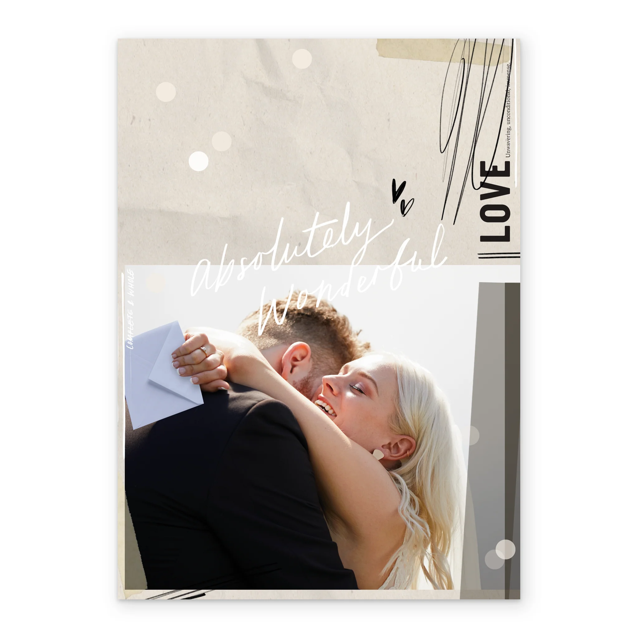 Personalised Text Overlay Photo Upload Anniversary Card - Image 2