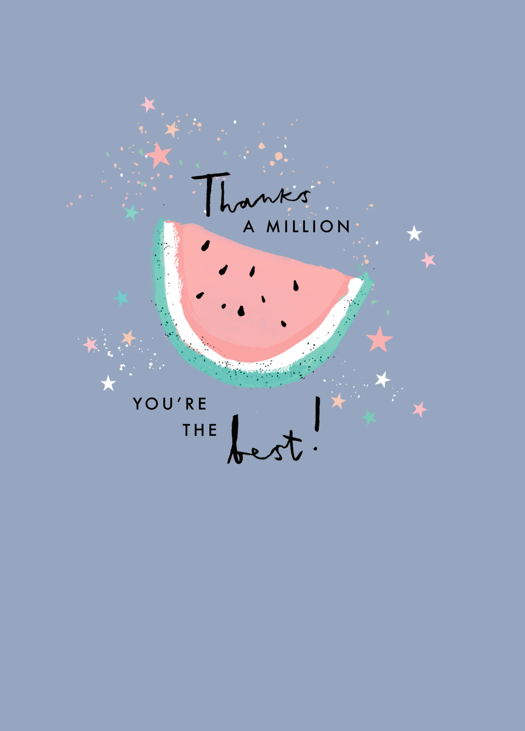 Personalised Thank You a Million Watermelon Card