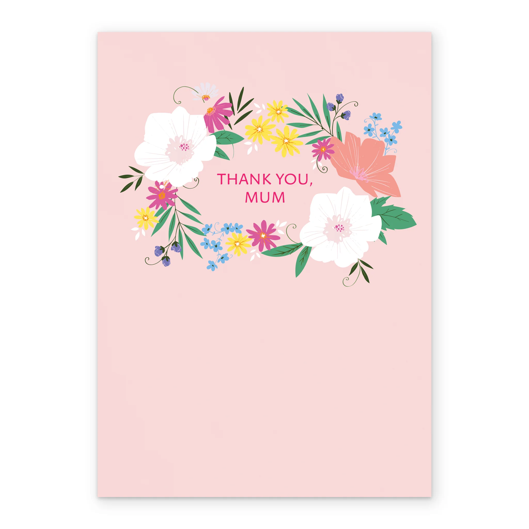 Personalised Thank You Mum Floral Wreath Mother's Day Card - Image 2