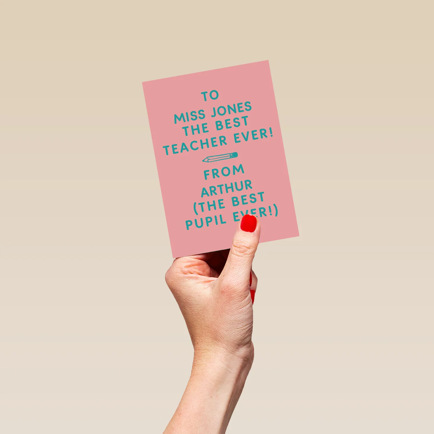 Personalised Thank You Teacher From Your Best Pupil Card - Image 4