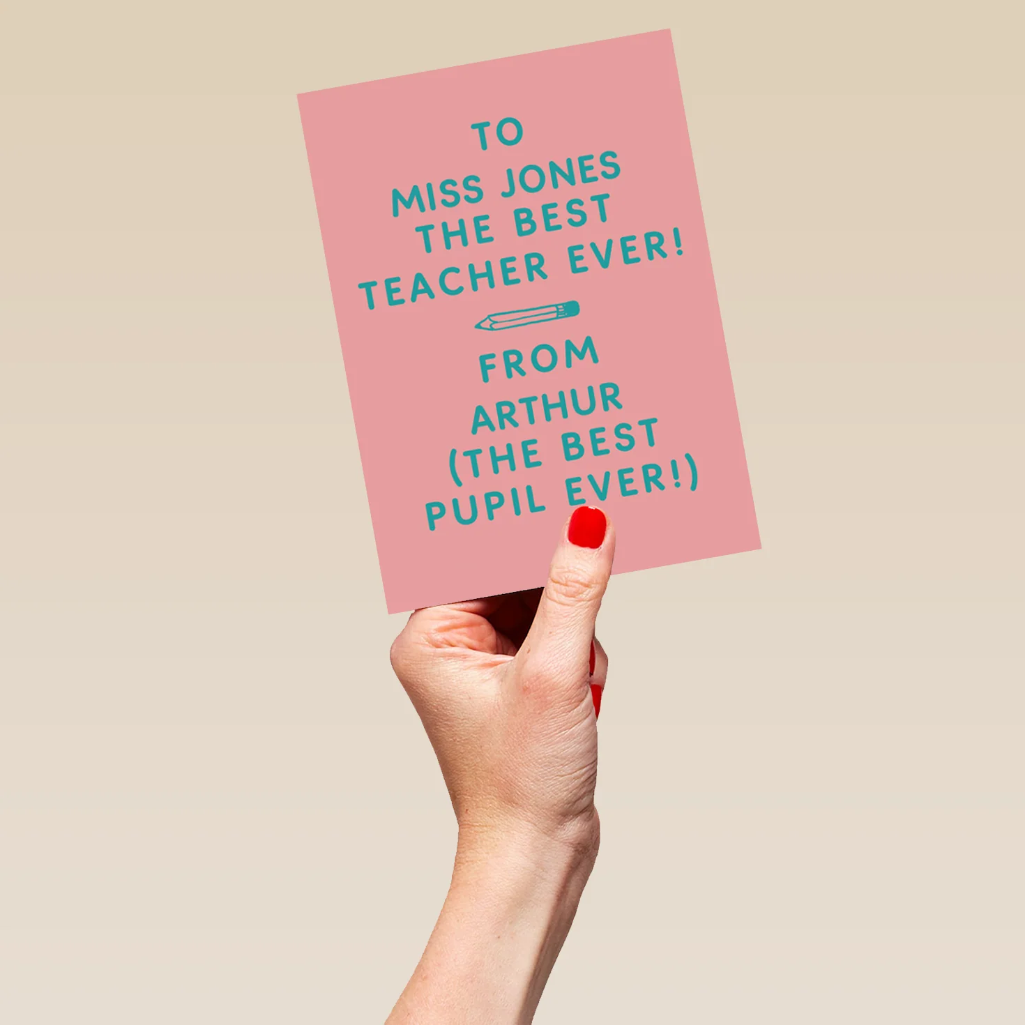 Personalised Thank You Teacher From Your Best Pupil Card - Image 5
