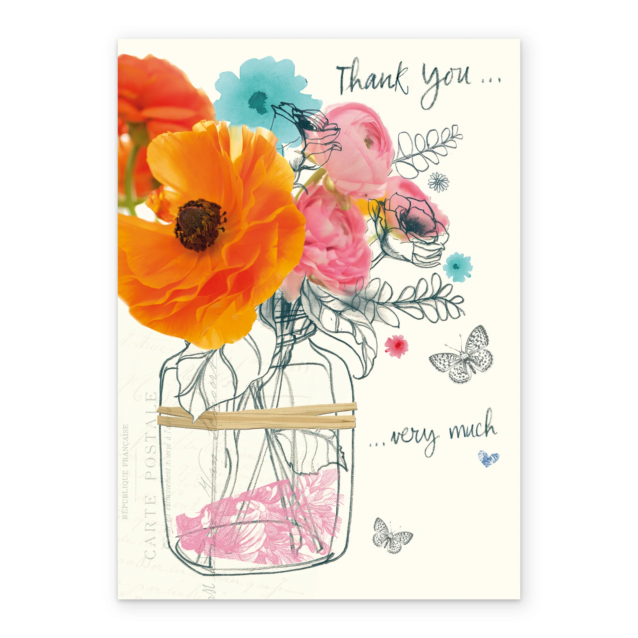 Personalised Thank You Very Much Poppies Card - Image 2