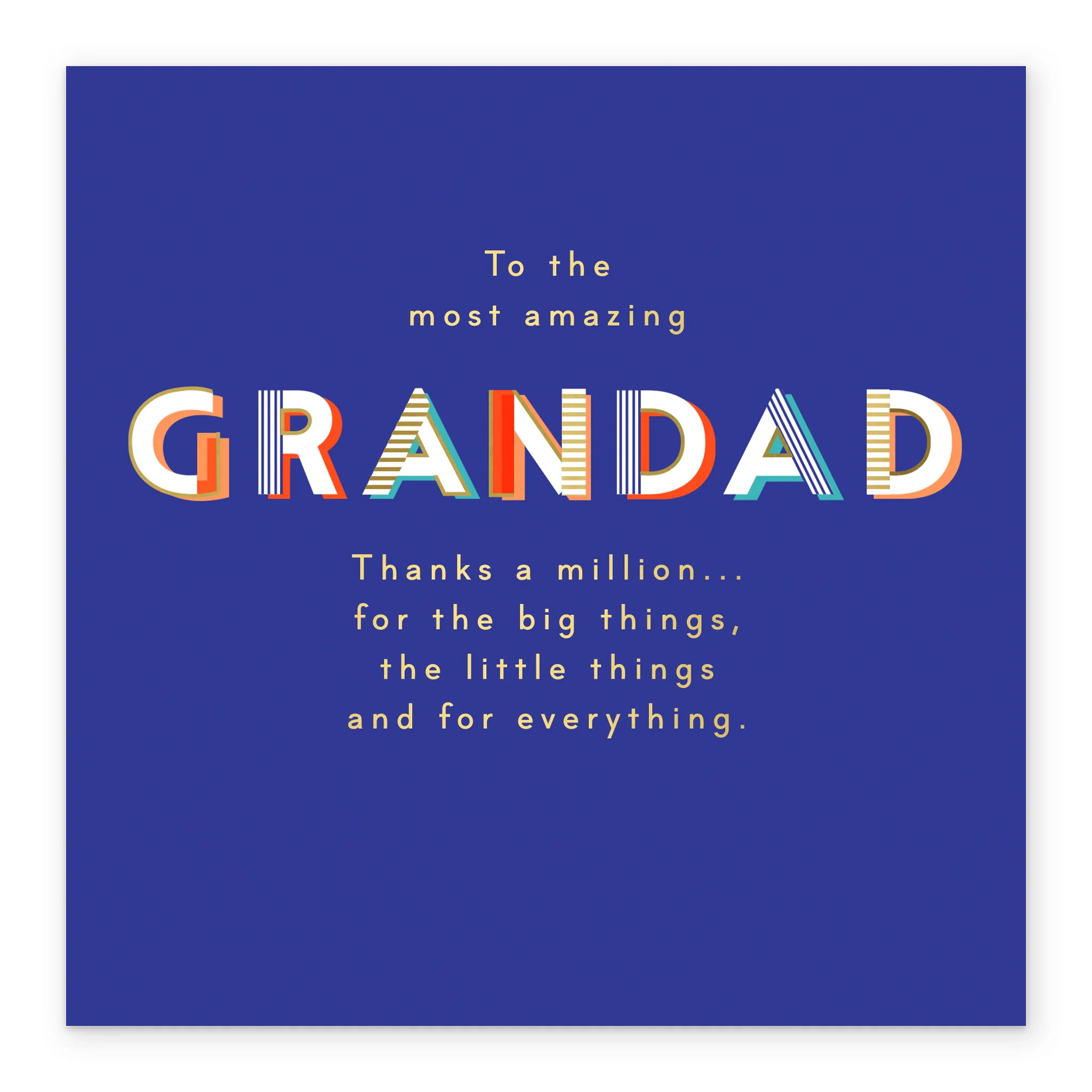 Personalised 'Thanks A Million' Birthday Card for Grandad - Image 2