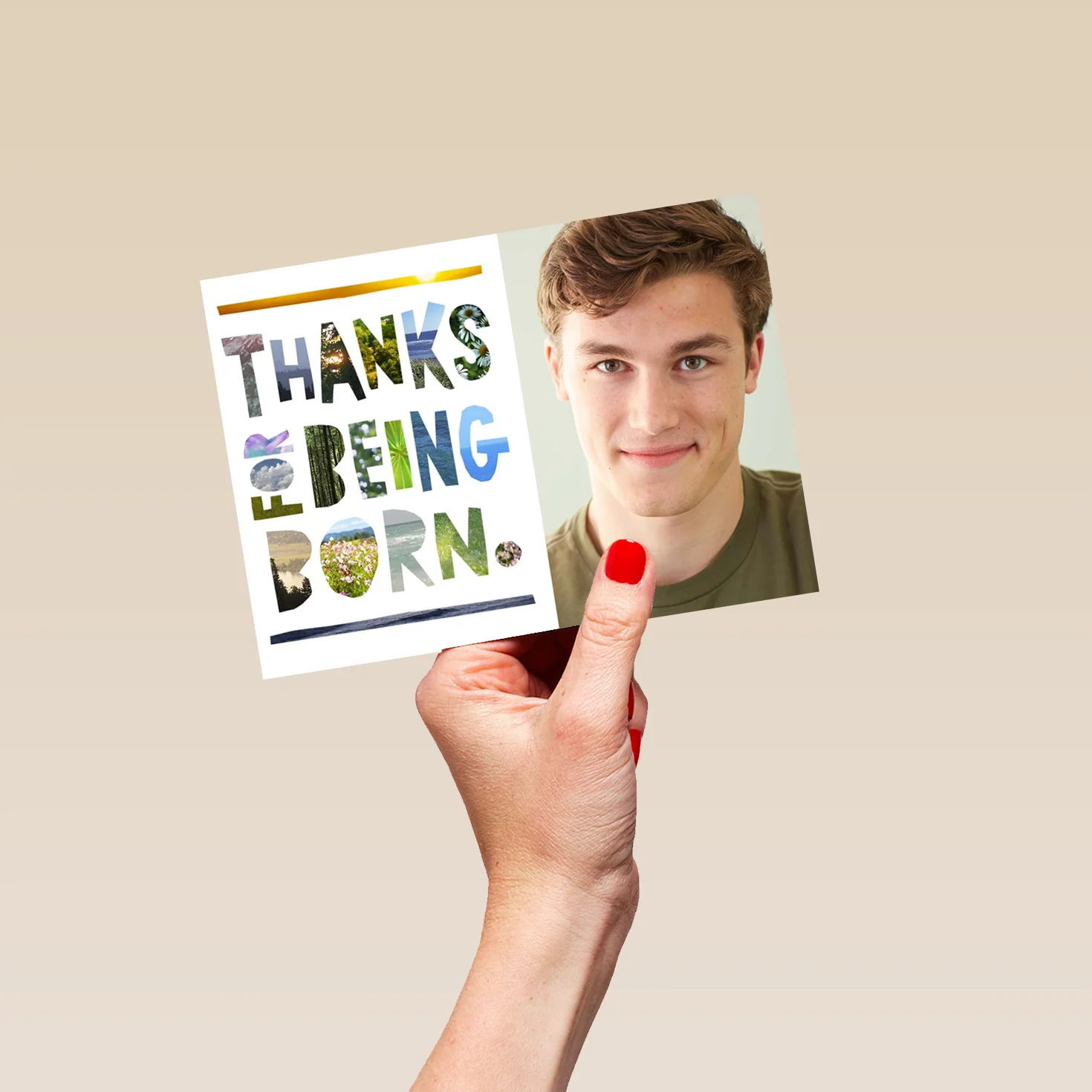 Personalised Thanks For Being Born Card - Image 5