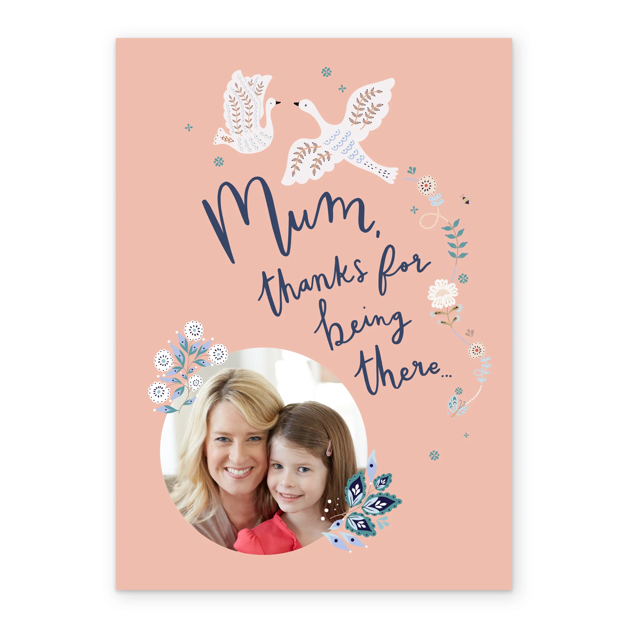 Personalised Thanks For Being There Mother's Day Photo Upload Card For Mum - Image 2