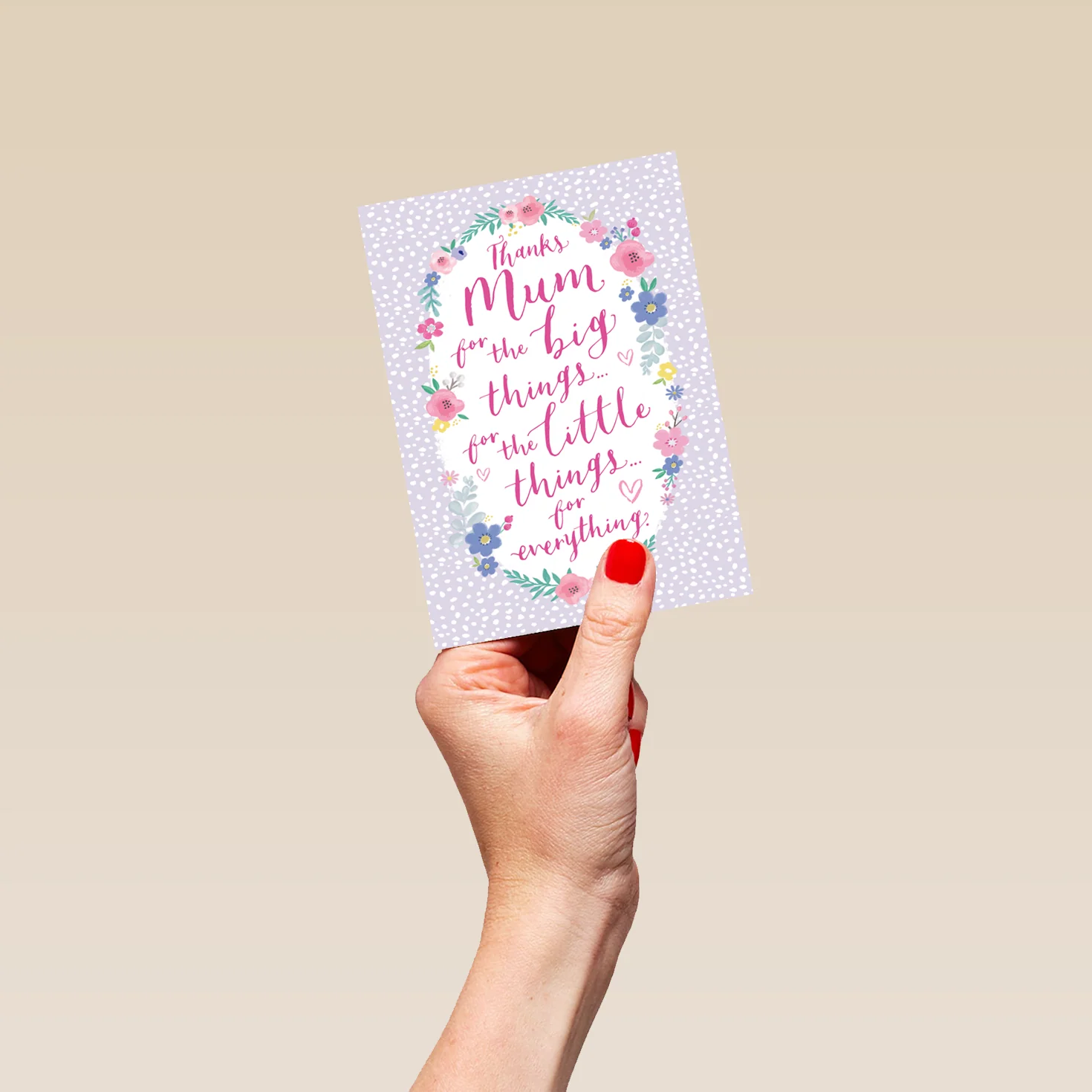 Personalised Thanks For Little Things Mother's Day Card For Mum - Image 4
