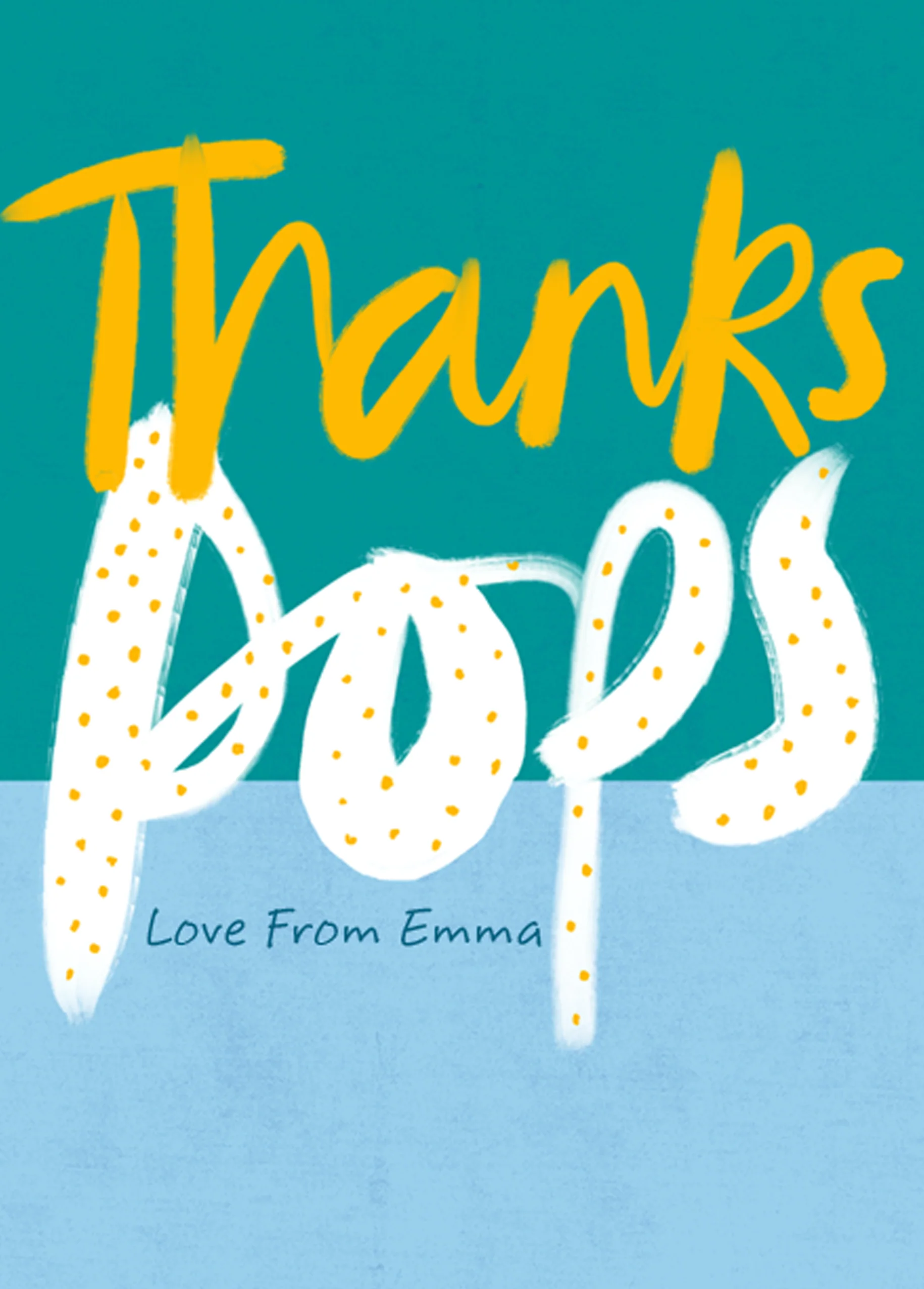 Personalised Thanks Pops Dad Birthday Card