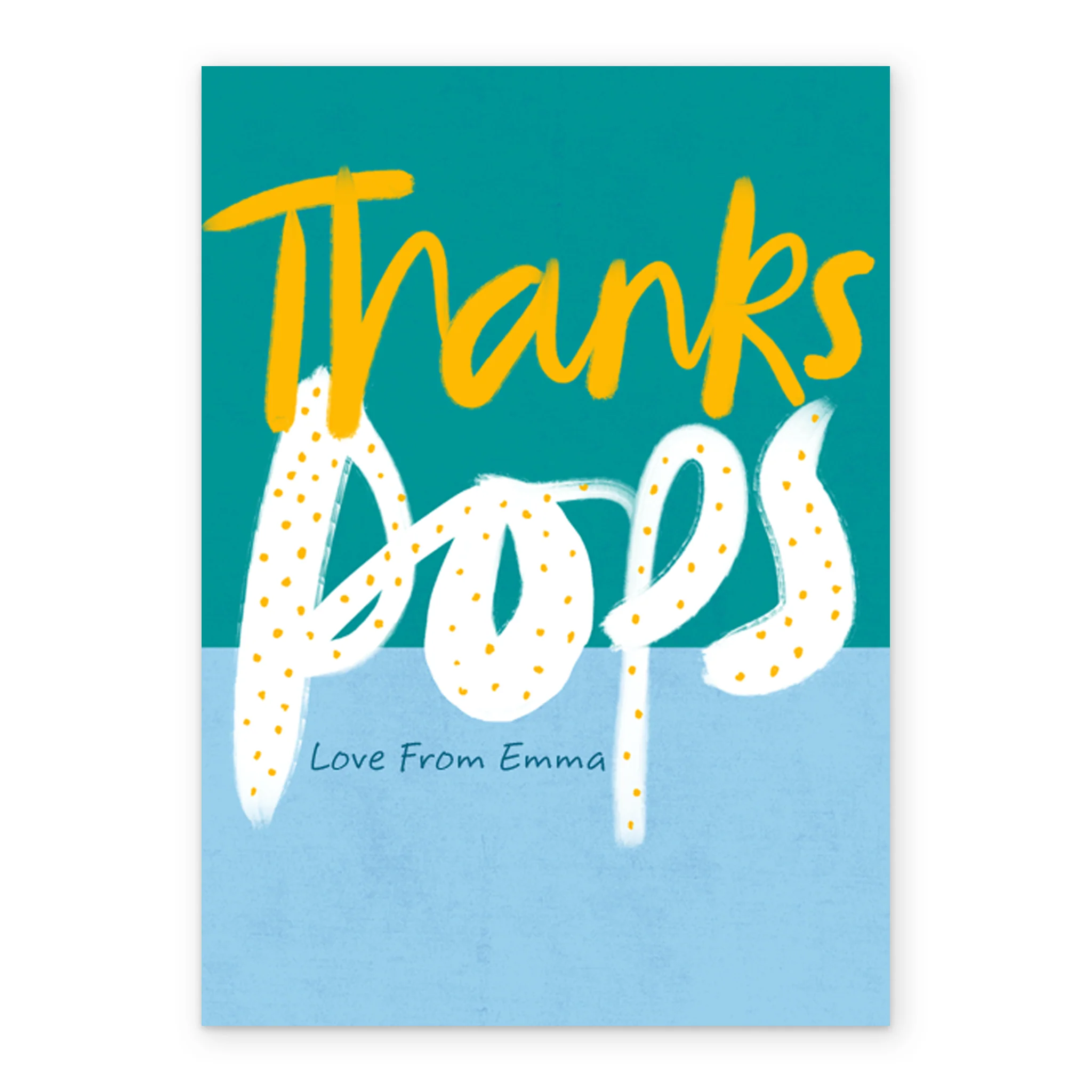 Personalised Thanks Pops Dad Birthday Card - Image 2