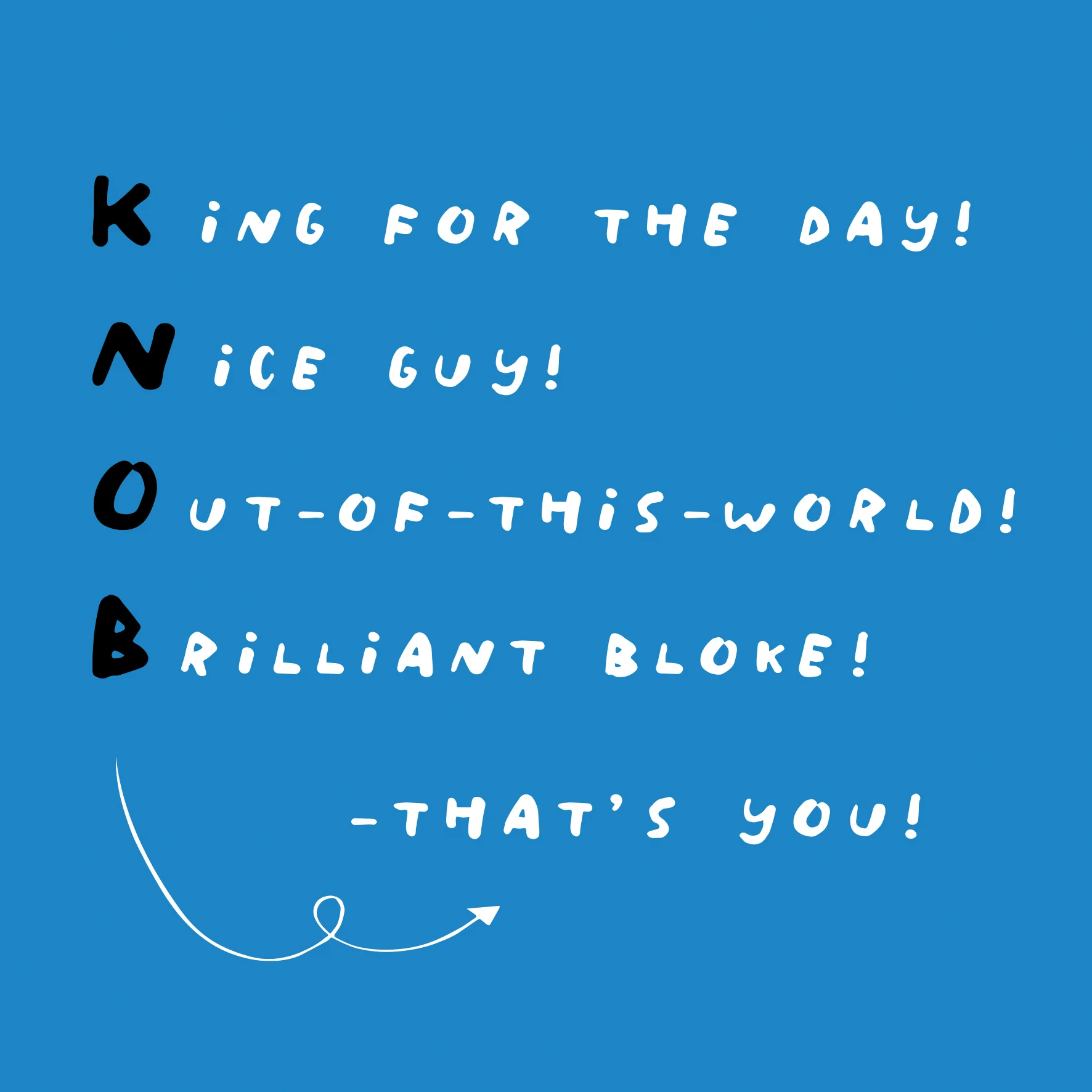Personalised 'That's You' Text Led Funny Father's Day Card