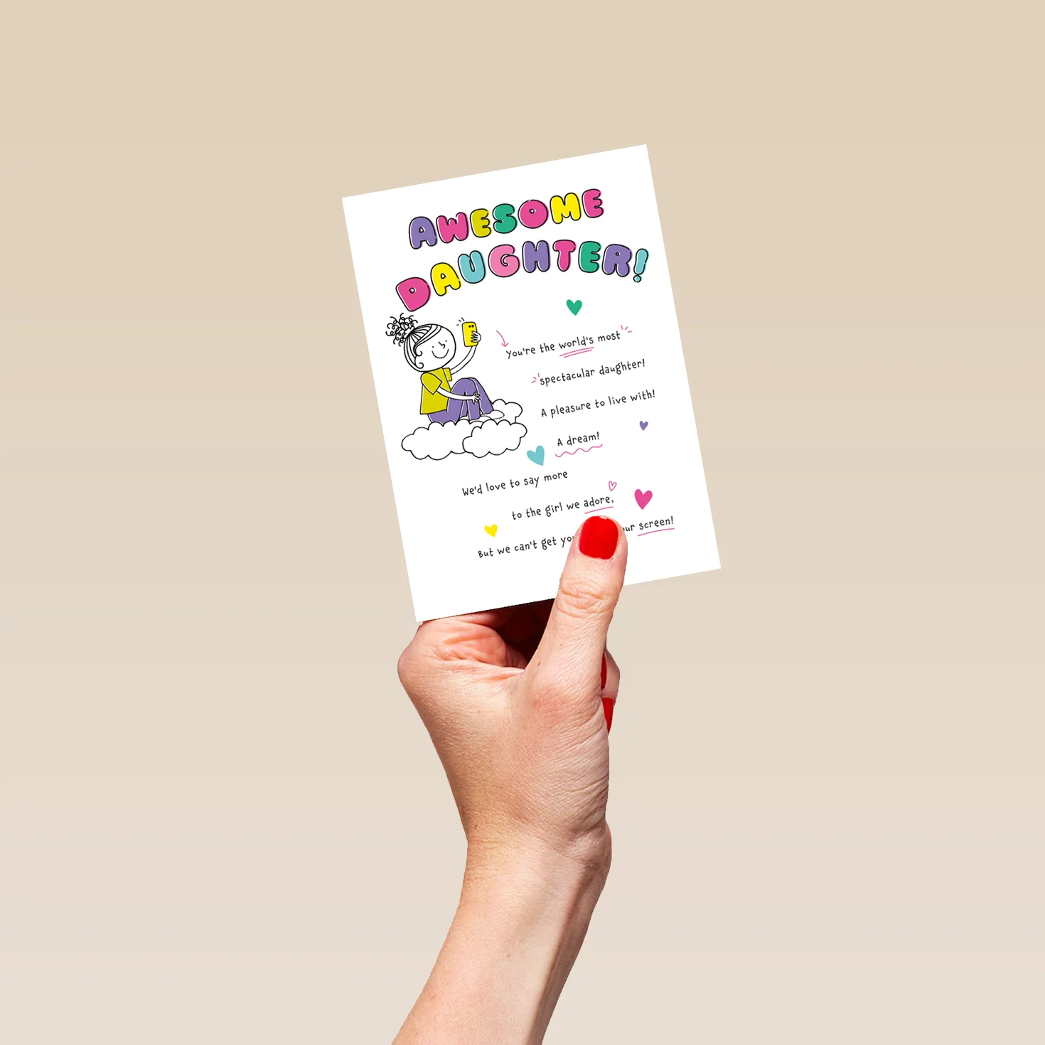 Personalised 'The Girl We Adore' Birthday Card for Daughter - Image 4