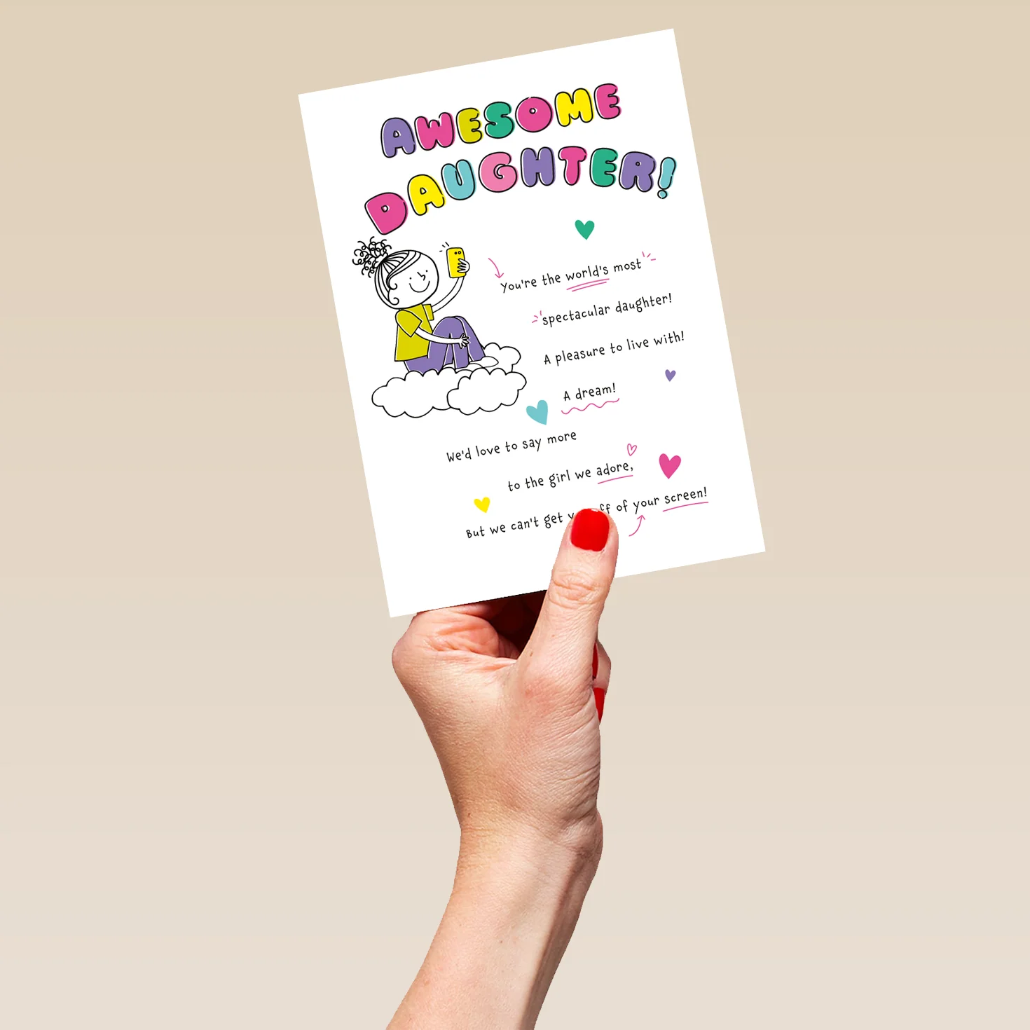 Personalised 'The Girl We Adore' Birthday Card for Daughter - Image 5