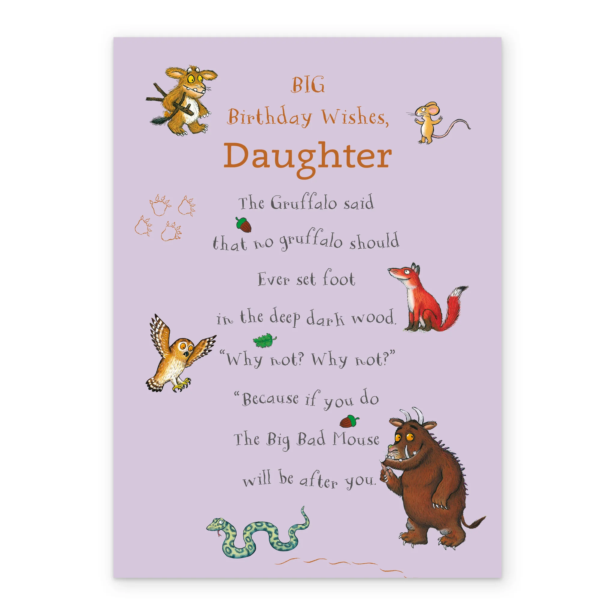 Personalised The Gruffalo Birthday Card for Daughter - Image 2