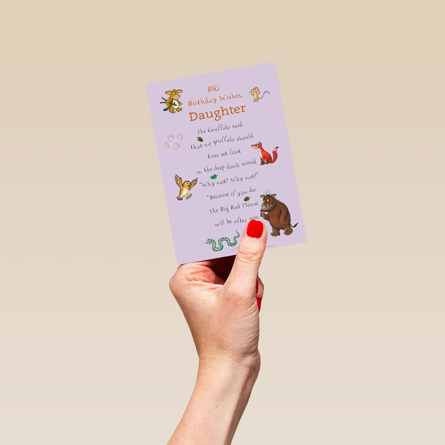 Personalised The Gruffalo Birthday Card for Daughter - Image 4