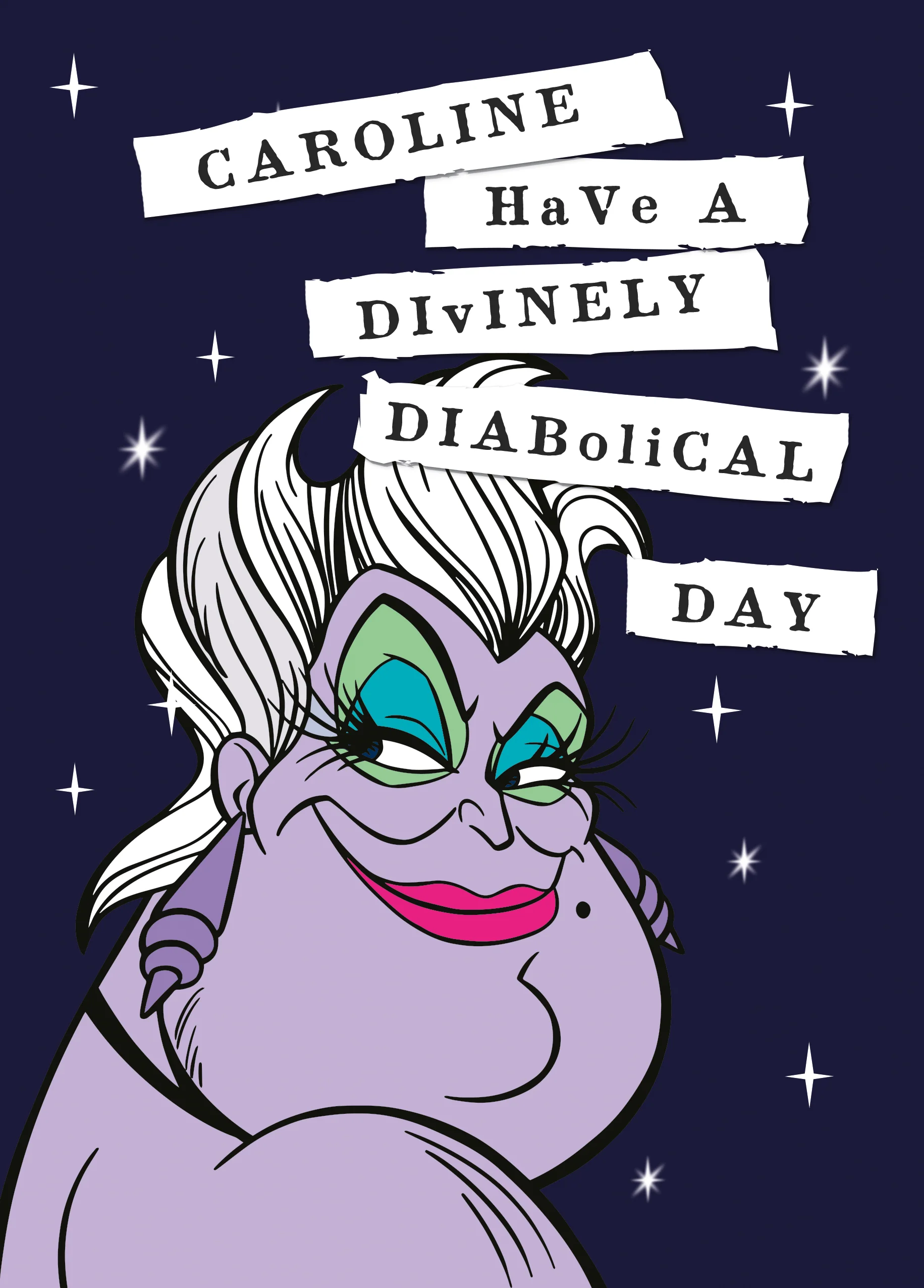 Personalised Disney The Little Mermaid Ursula Birthday Card