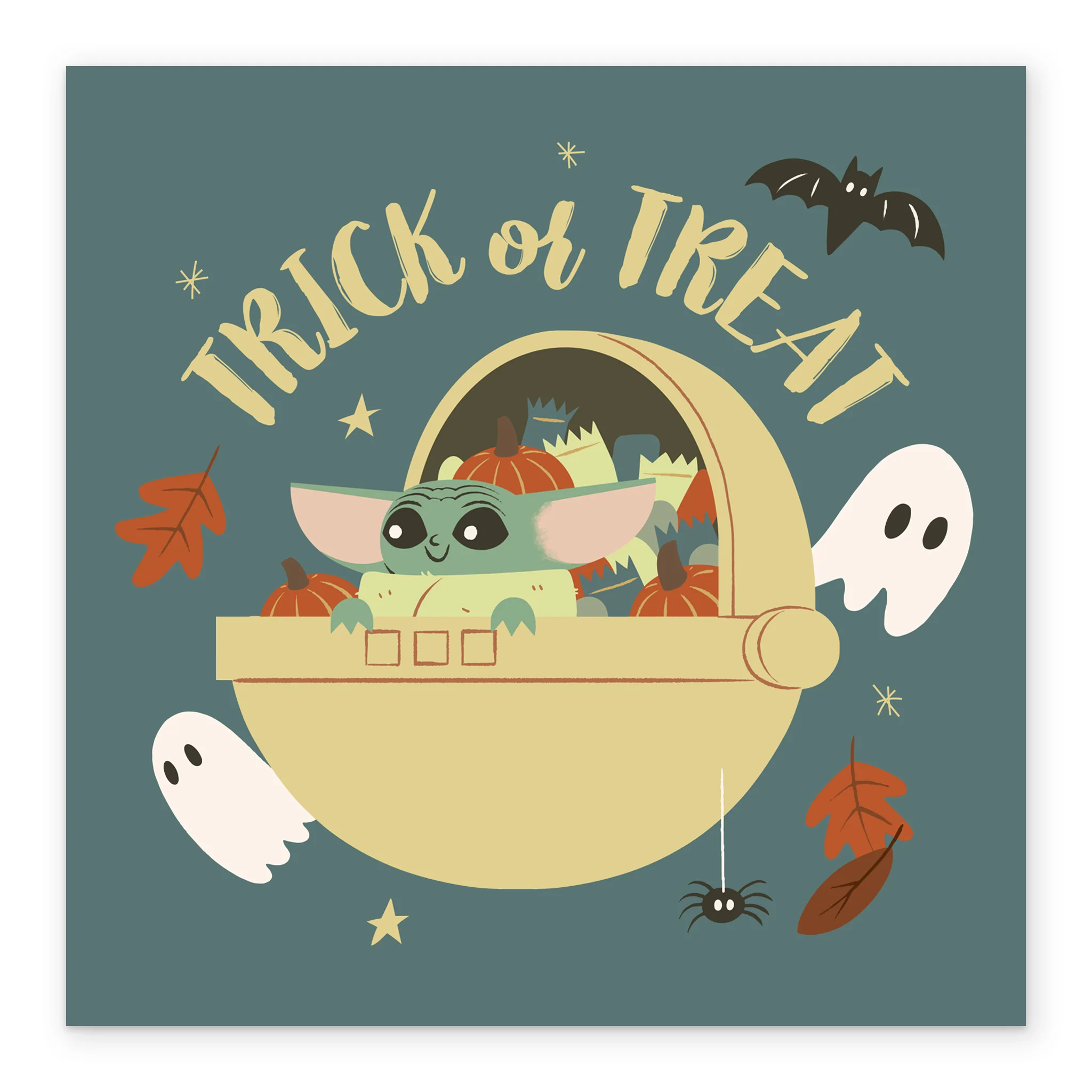 Personalised The Mandalorian™ Grogu™ Treats Halloween Card - Image 2