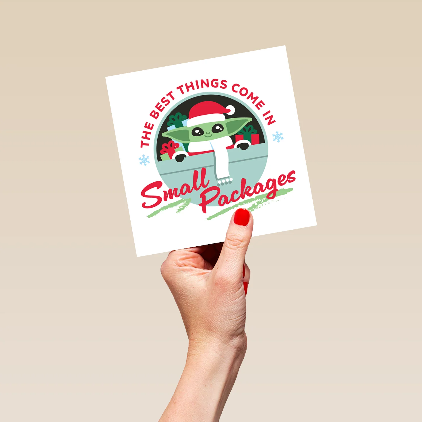 Personalised The Mandalorian™ Hovering Pram Christmas Card - Image 5
