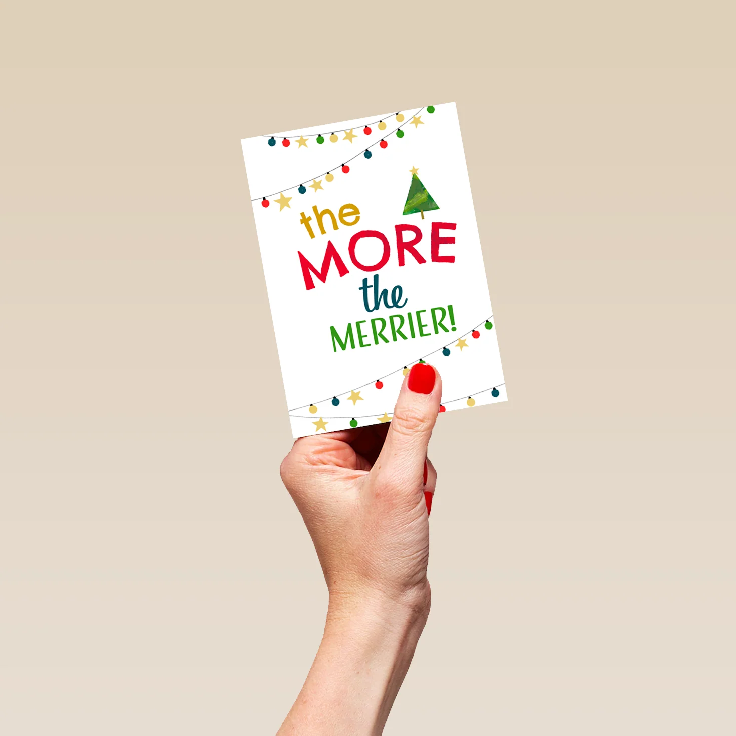 Personalised The More The Merrier Decorations Christmas Card - Image 4