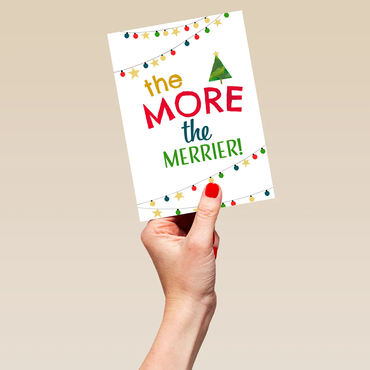 Personalised The More The Merrier Decorations Christmas Card - Image 5