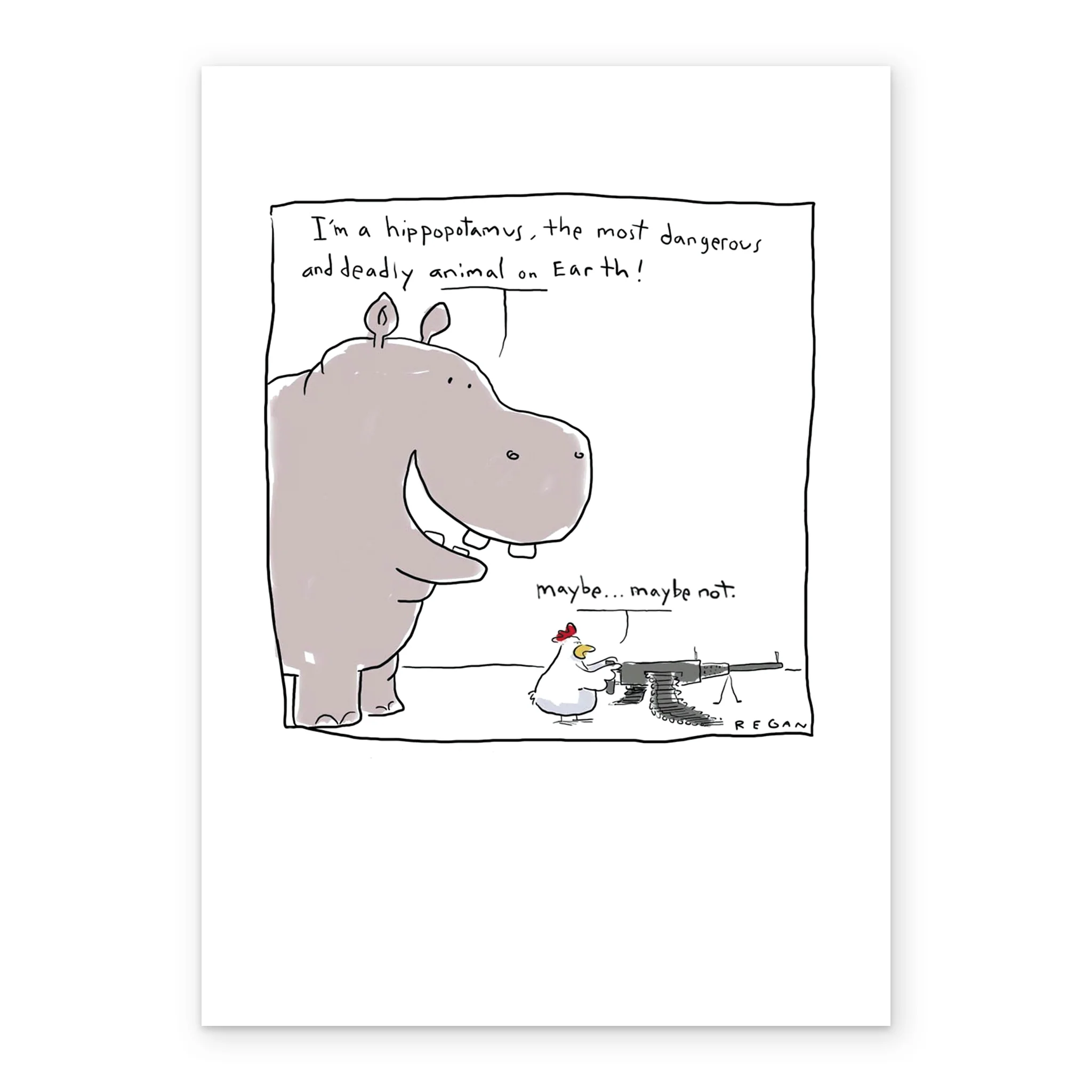 Personalised The Most Dangerous Animal Funny Birthday Card - Image 2