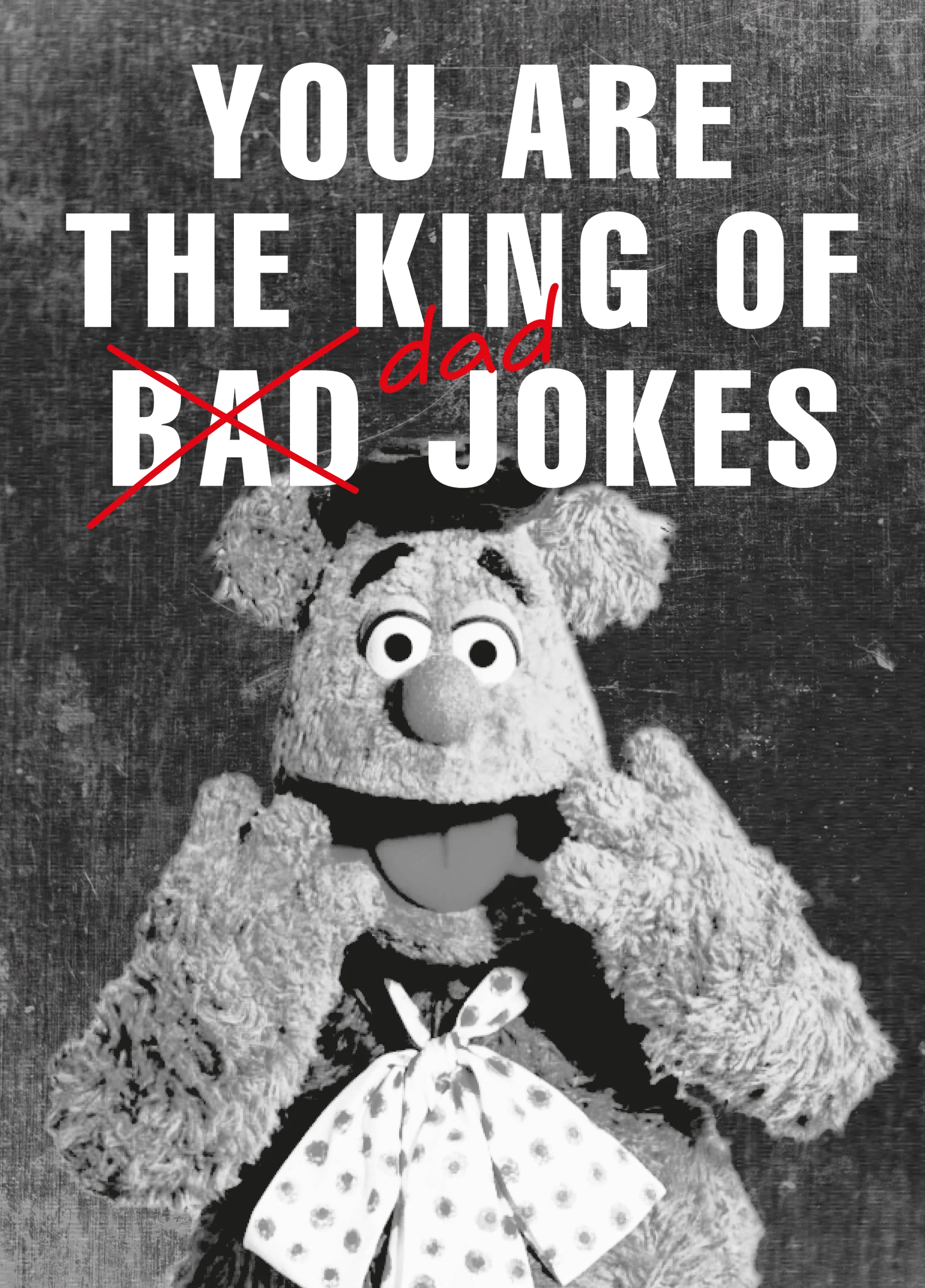 Personalised The Muppets 'King of Dad Jokes' Father's Day Card