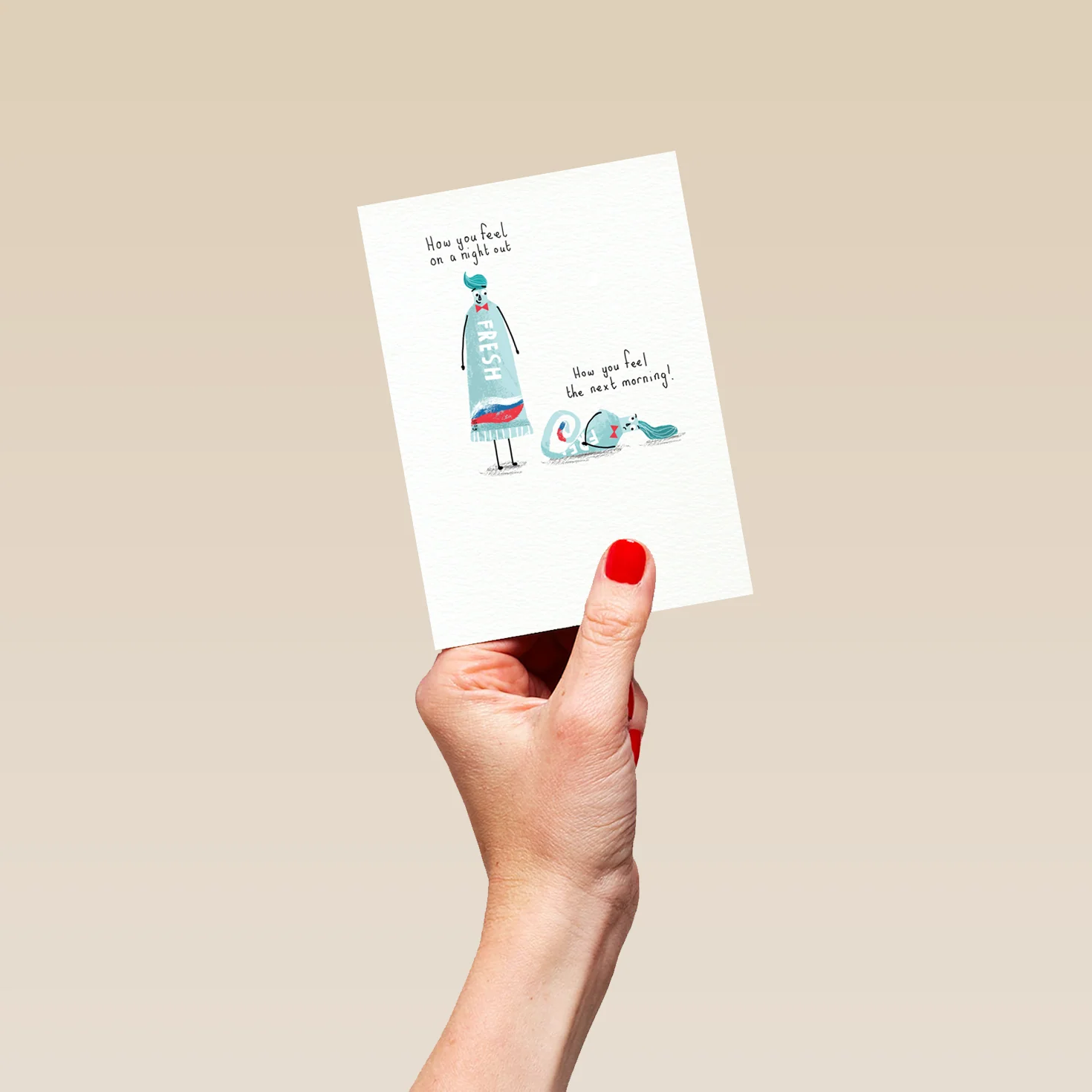 Personalised The Night Out And Morning After Feeling Card - Image 4