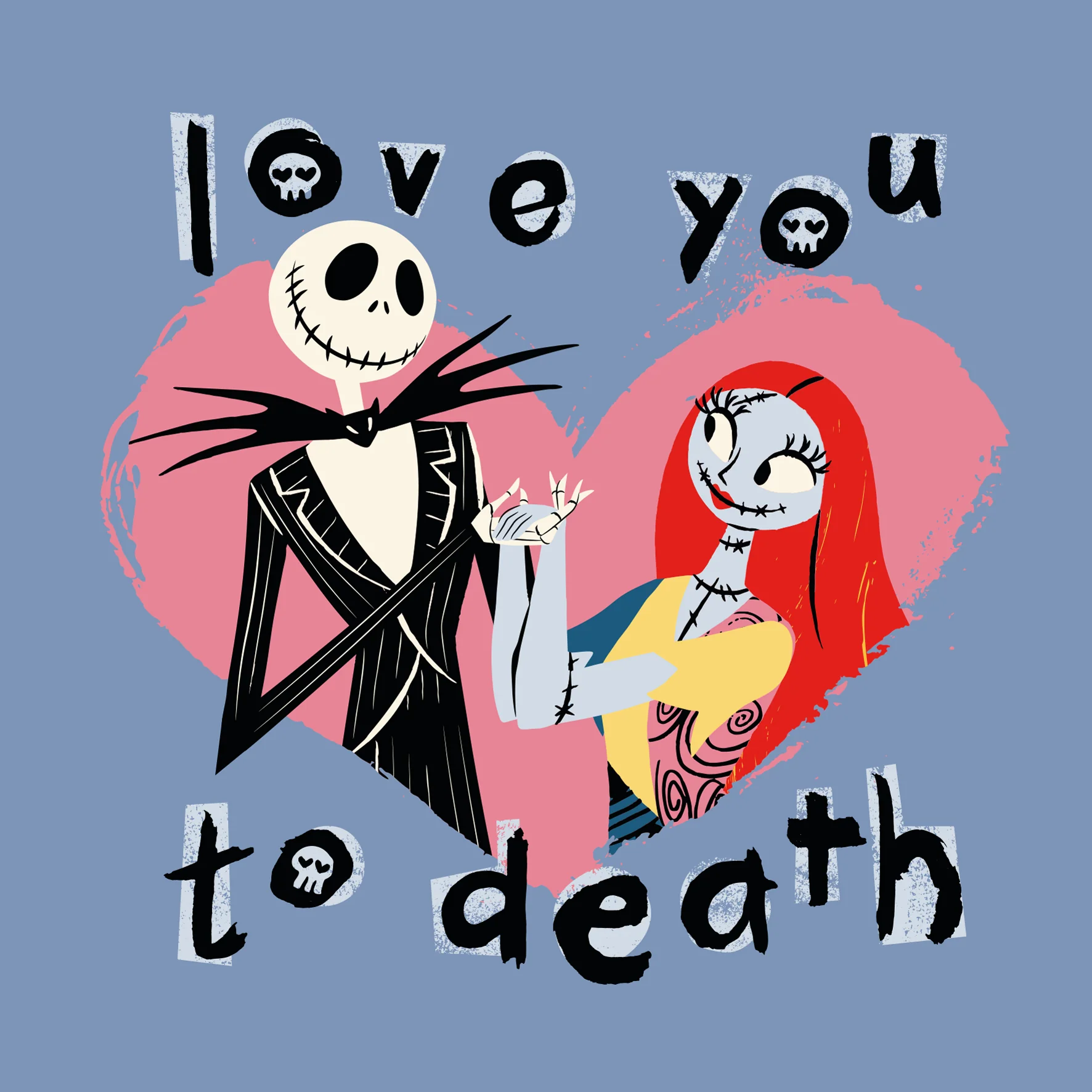 Personalised The Nightmare Before Christmas Heart Anniversary Card