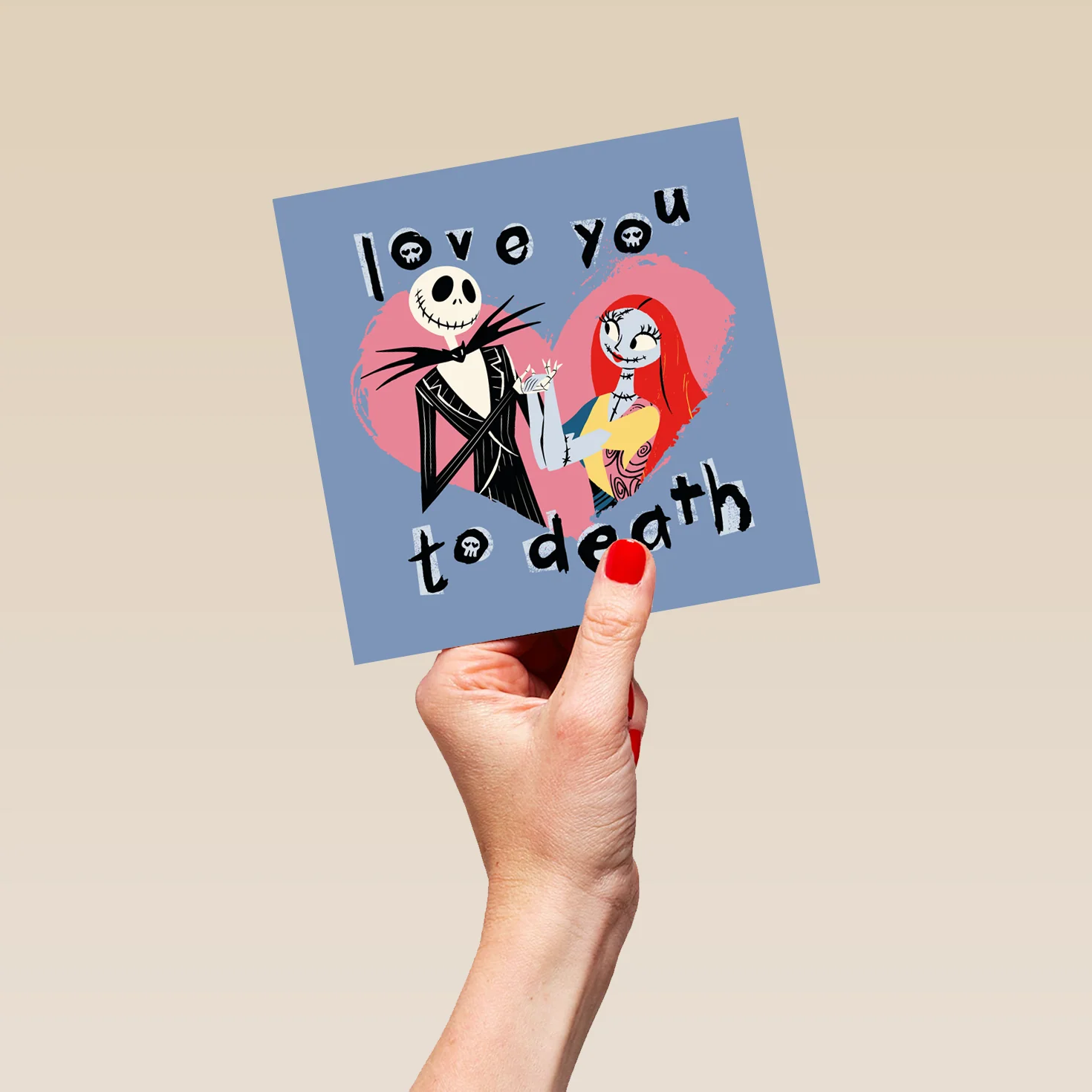 Personalised The Nightmare Before Christmas Heart Anniversary Card - Image 5
