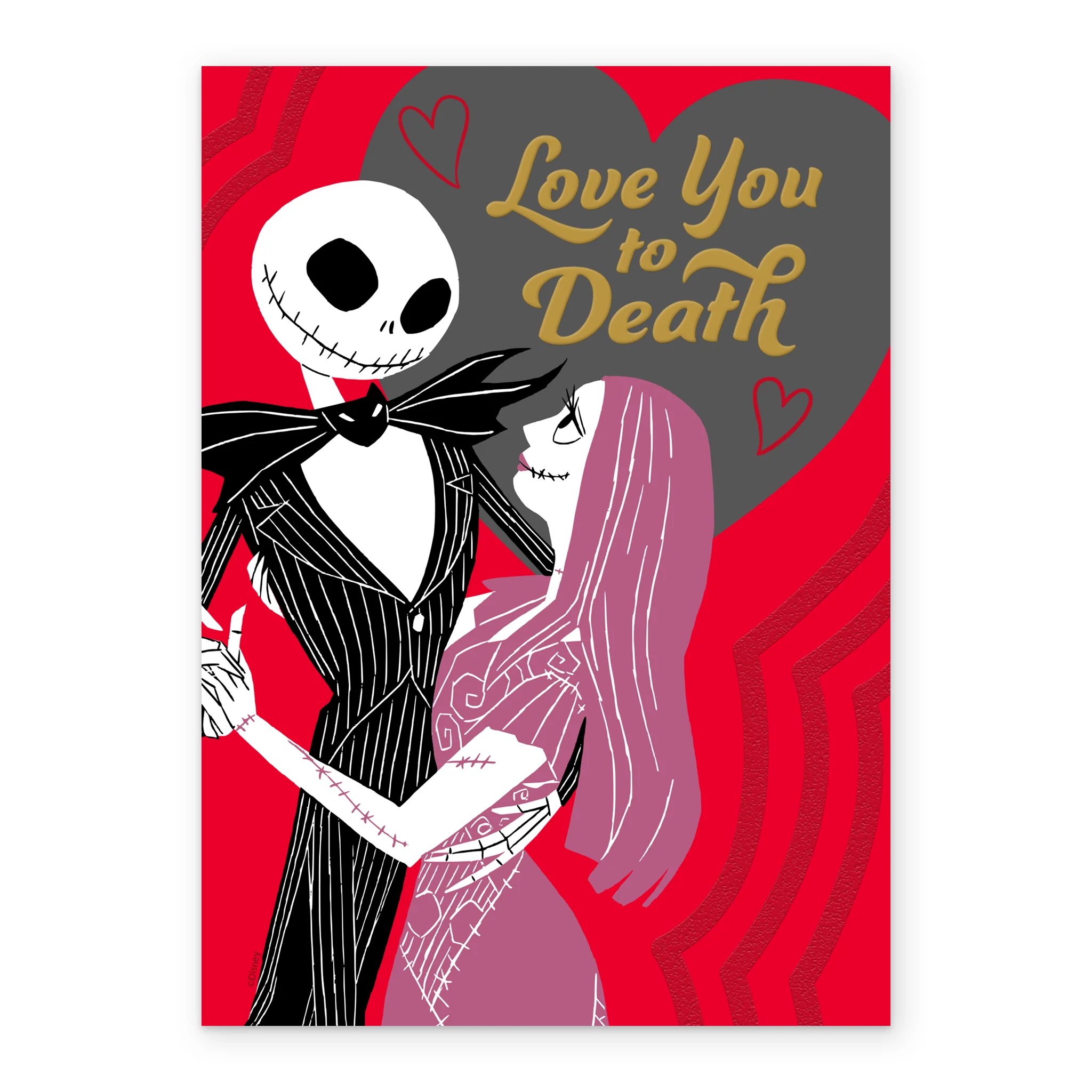 Personalised The Nightmare Before Christmas Jack Skellington & Sally Valentine's Day Card - Image 2