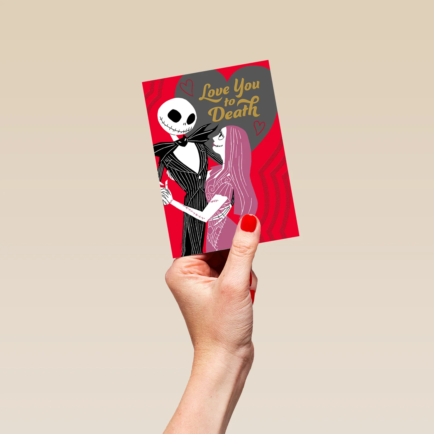 Personalised The Nightmare Before Christmas Jack Skellington & Sally Valentine's Day Card - Image 4