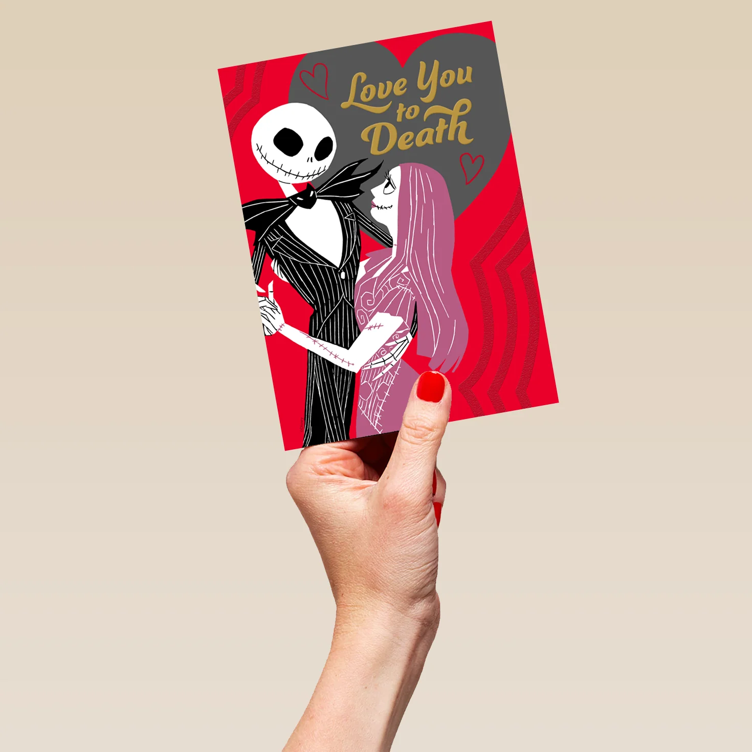 Personalised The Nightmare Before Christmas Jack Skellington & Sally Valentine's Day Card - Image 5
